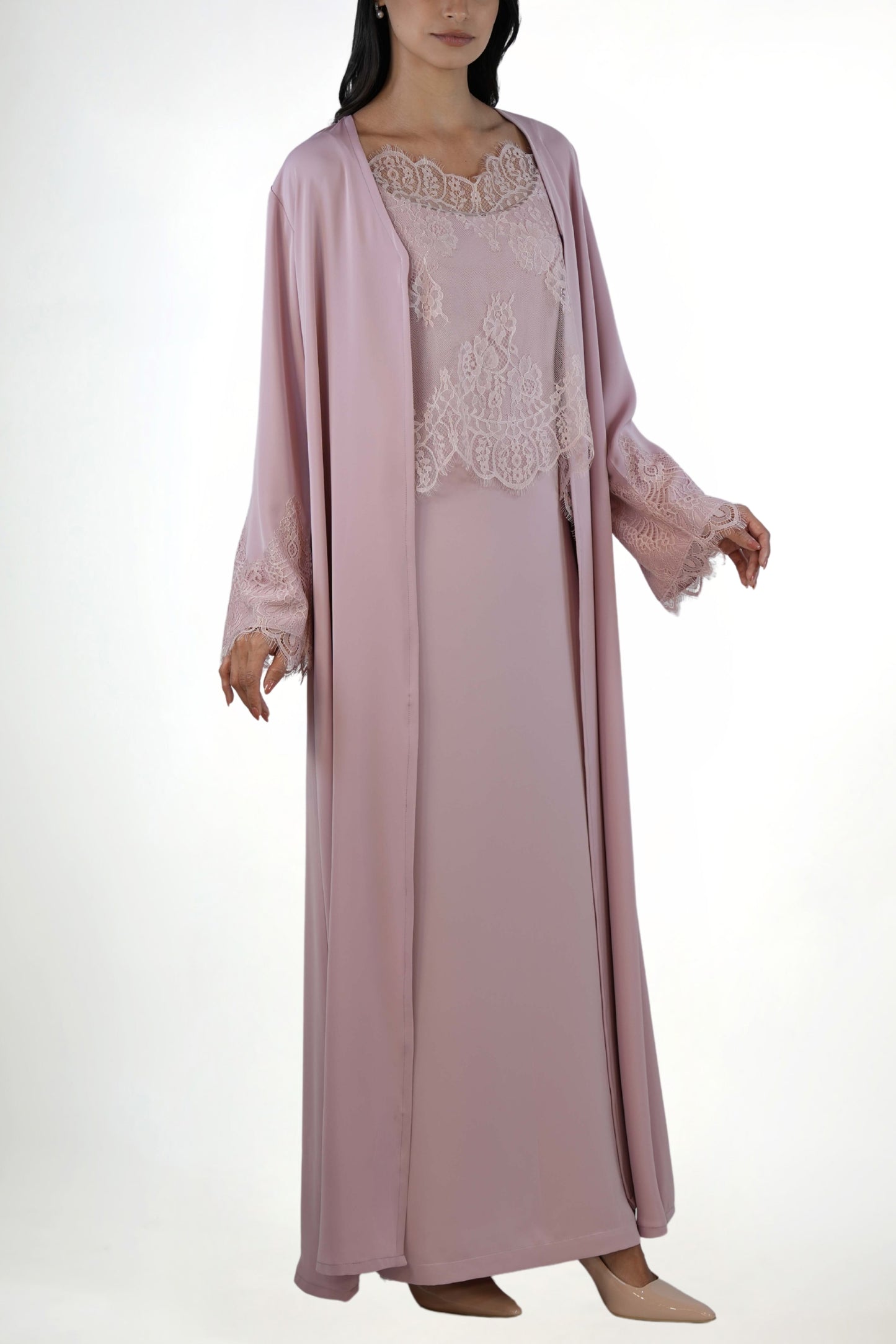 Shaden Blush Abaya Set