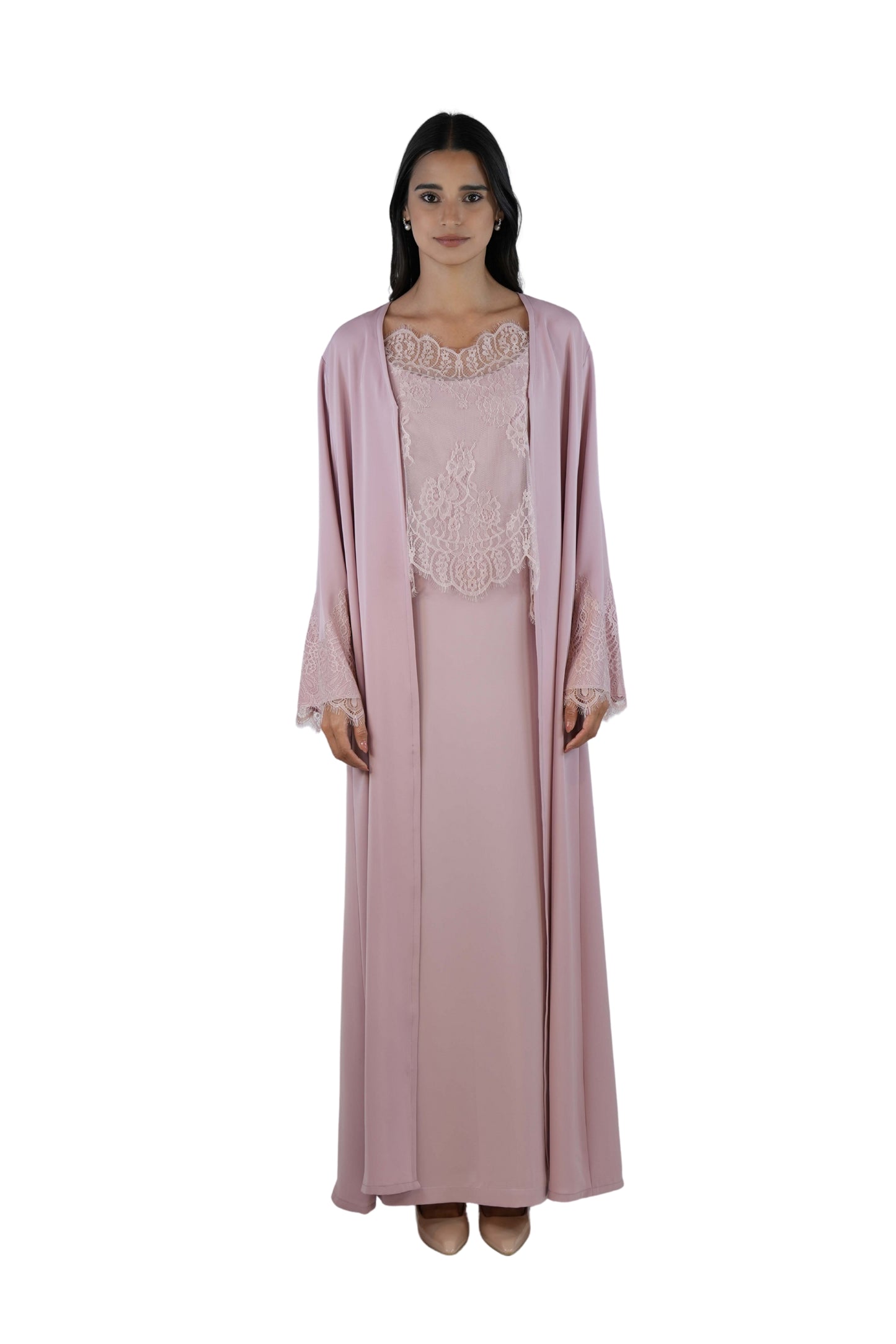 Shaden Blush Abaya Set