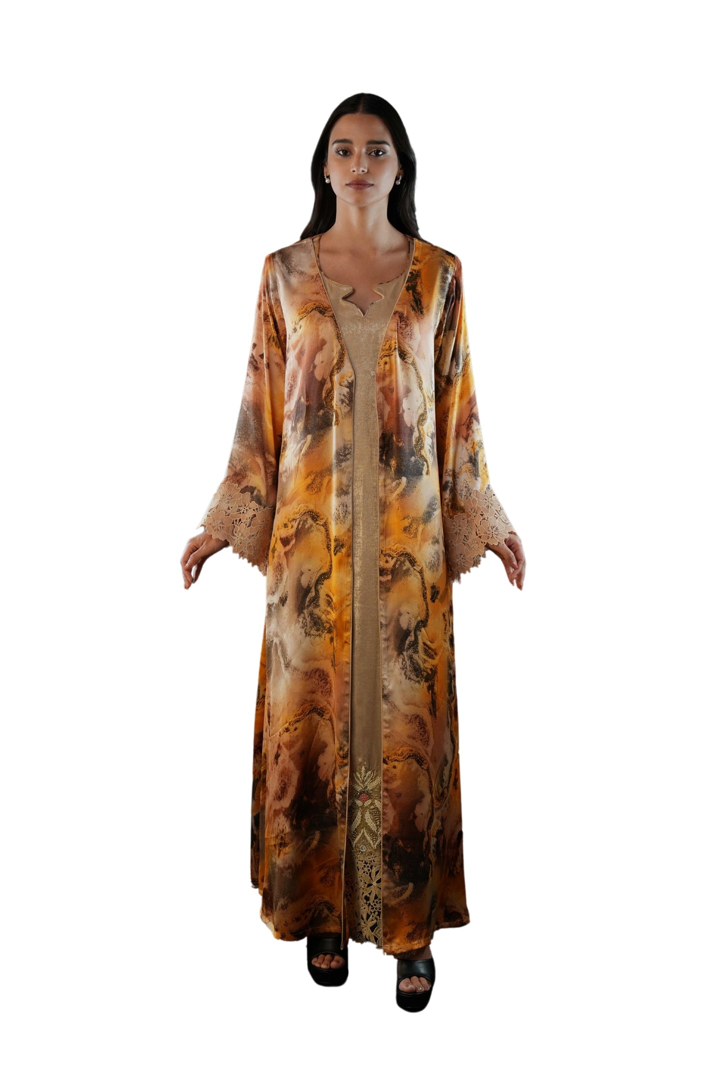 Saja Sand Abaya Set