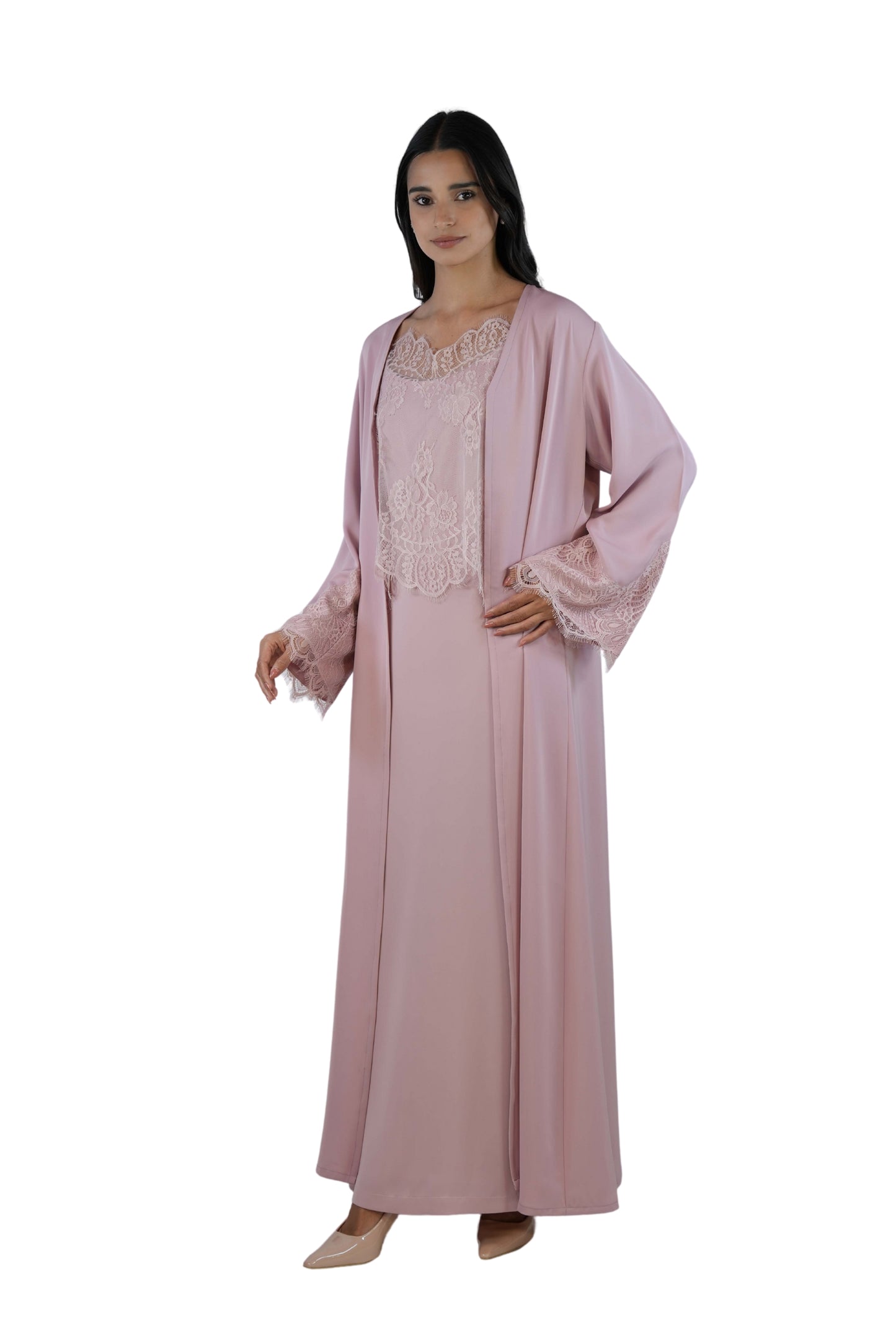 Shaden Blush Abaya Set