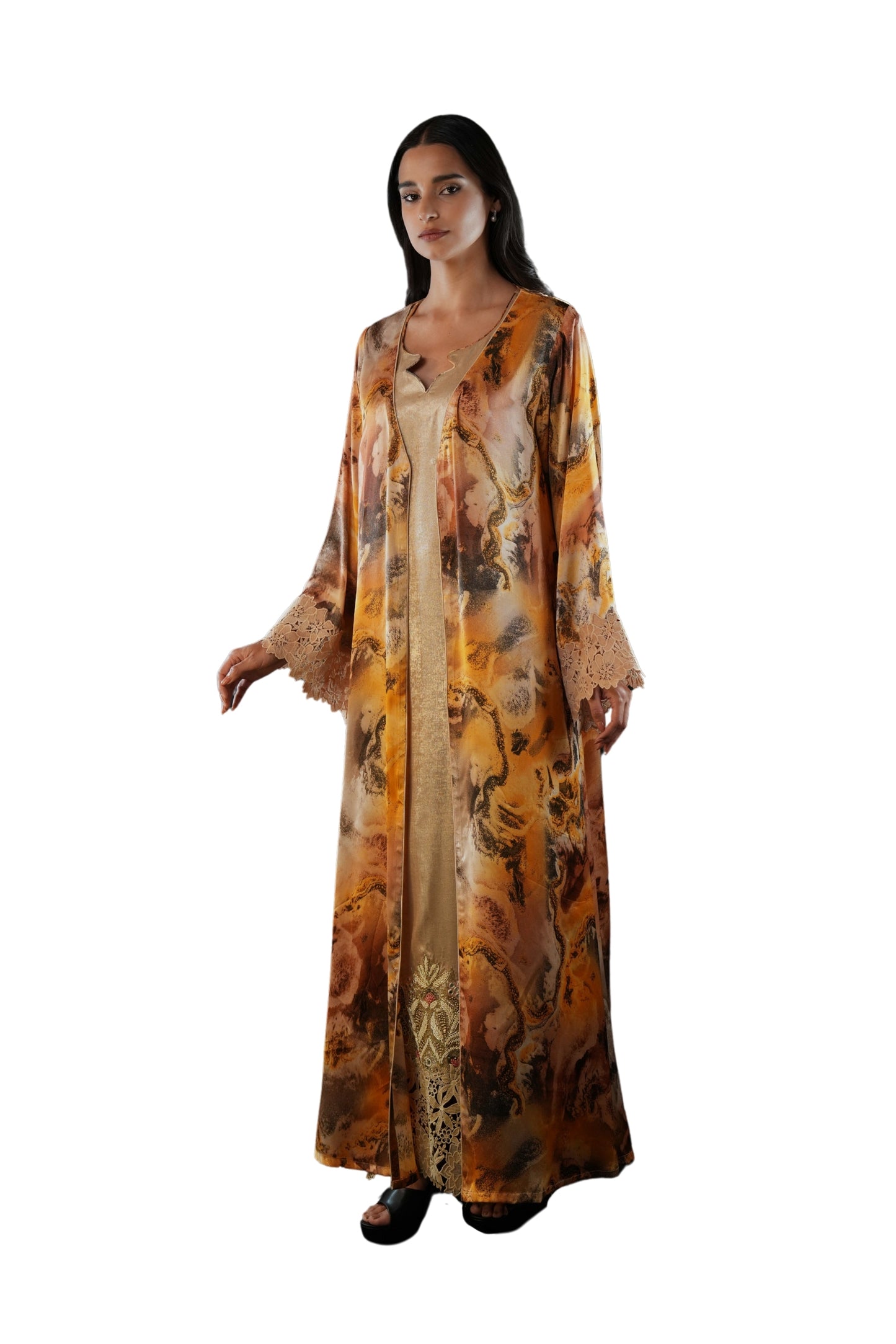 Saja Sand Abaya Set