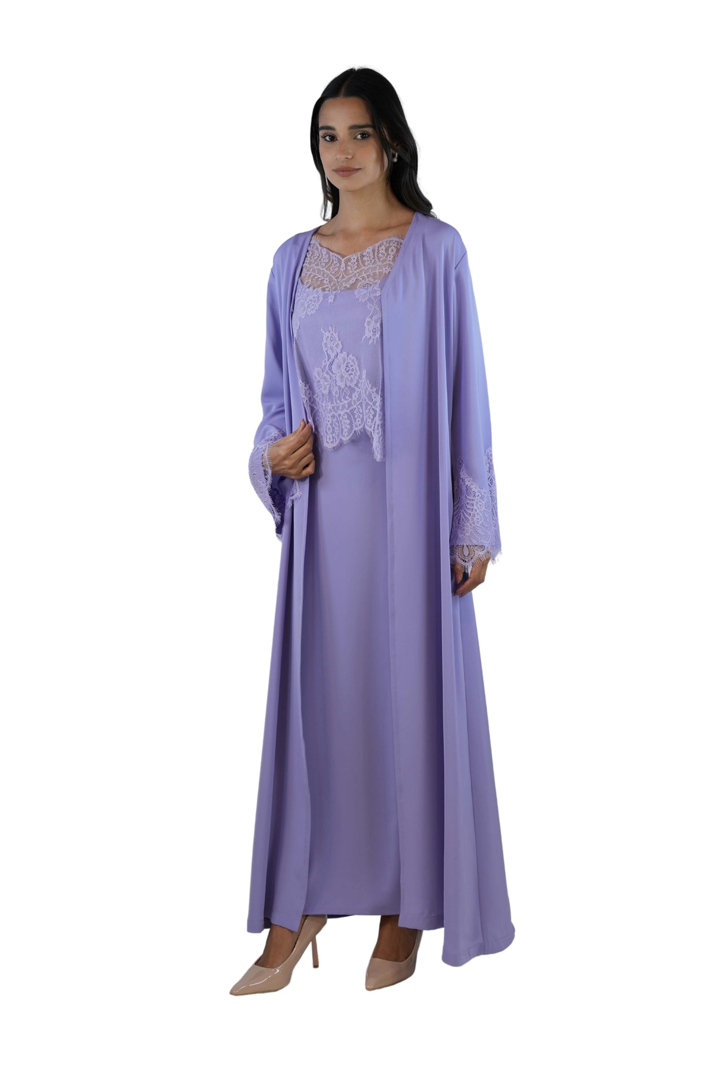 Shaden Lavender Abaya Set