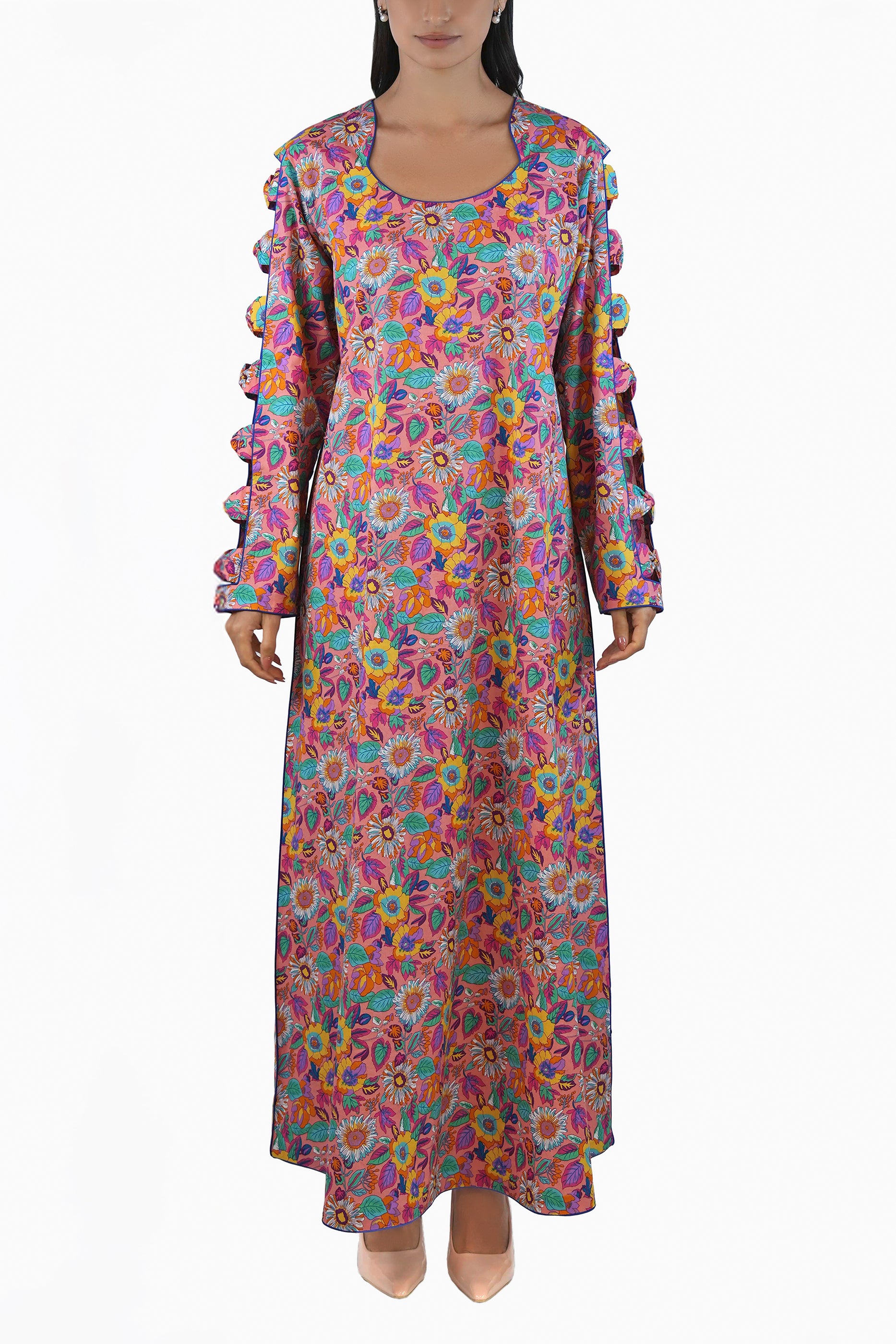 Daisy - Printed Floral Kaftan Dress