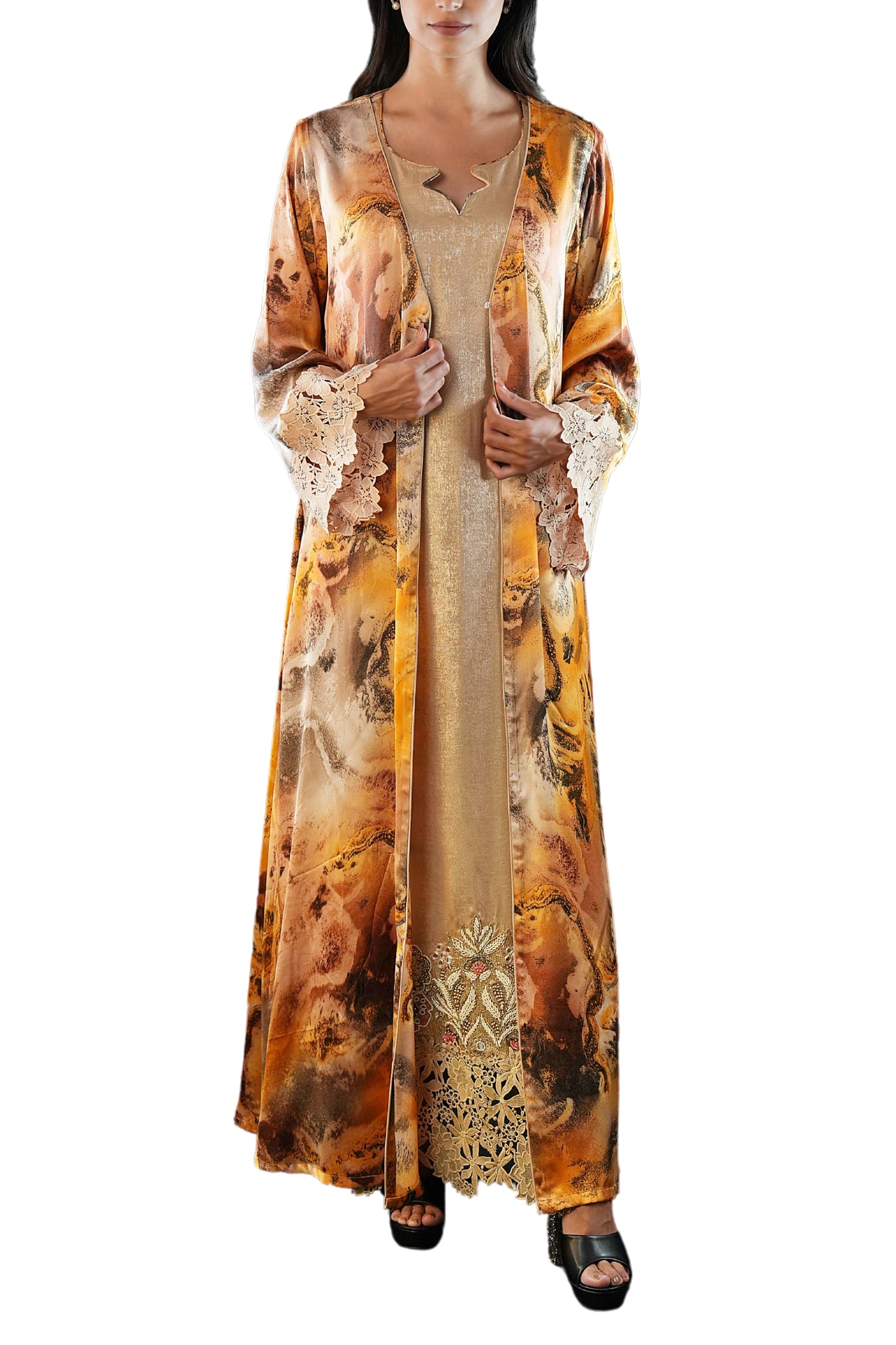 Saja Sand Abaya Set