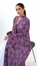 Orb Plum - Geometric Printed Abaya