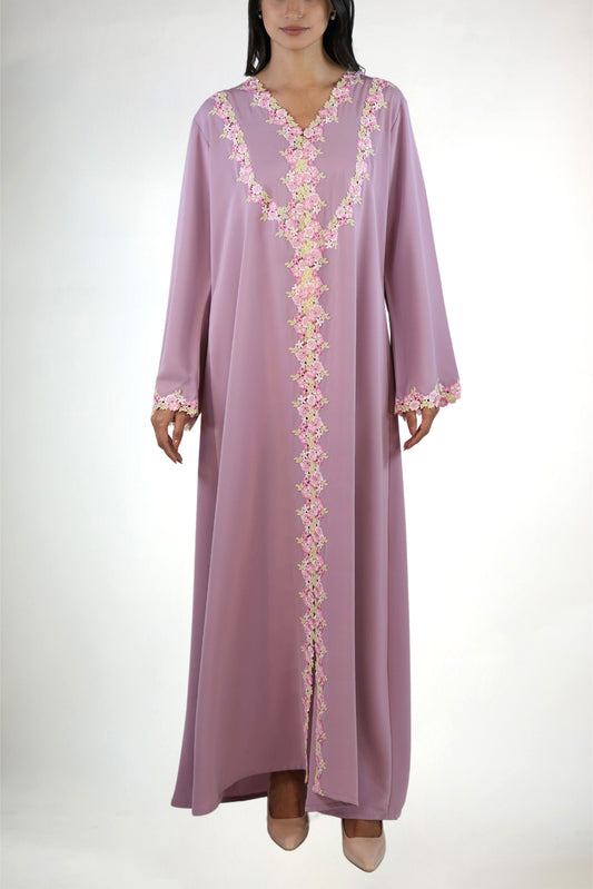Sabah Blush Abaya Set
