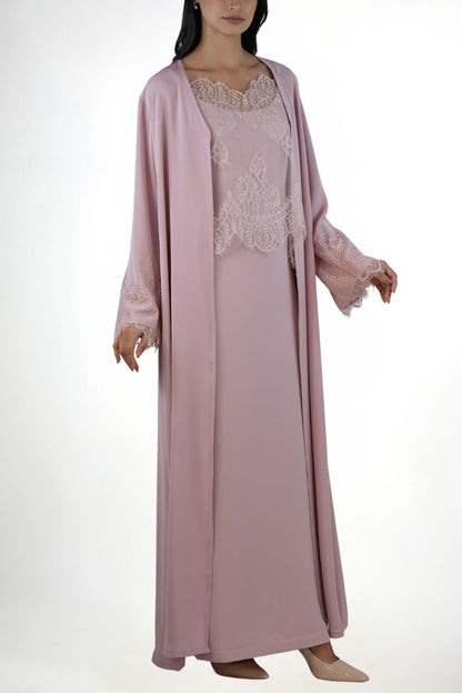 Shaden Blush Abaya Set
