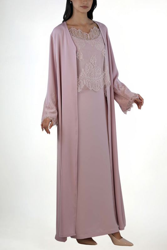 Shaden Blush Abaya Set