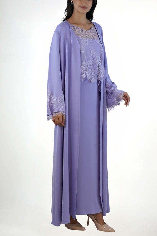 Shaden Lavender Abaya Set