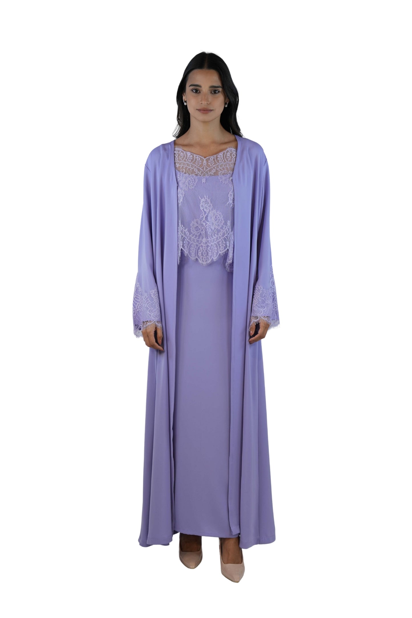 Shaden Lavender Abaya Set