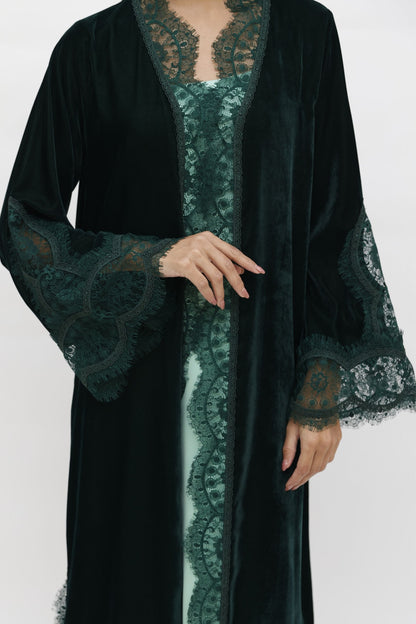 Hayan Moss Abaya Set