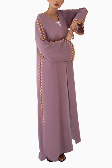 Rozin Plum Abaya Set