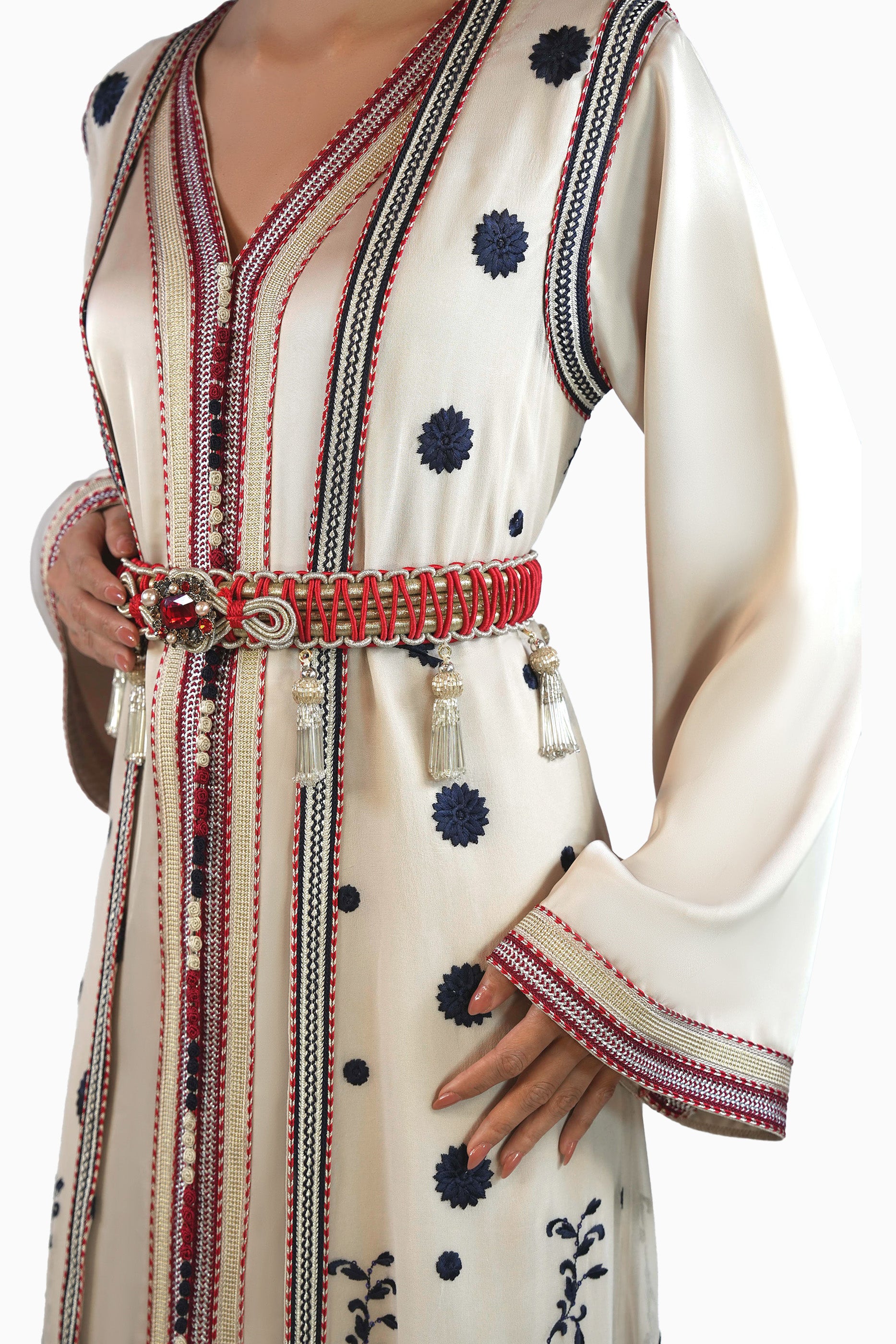 Aseel - Embellished Moroccan Inspired Kaftan Dress Set