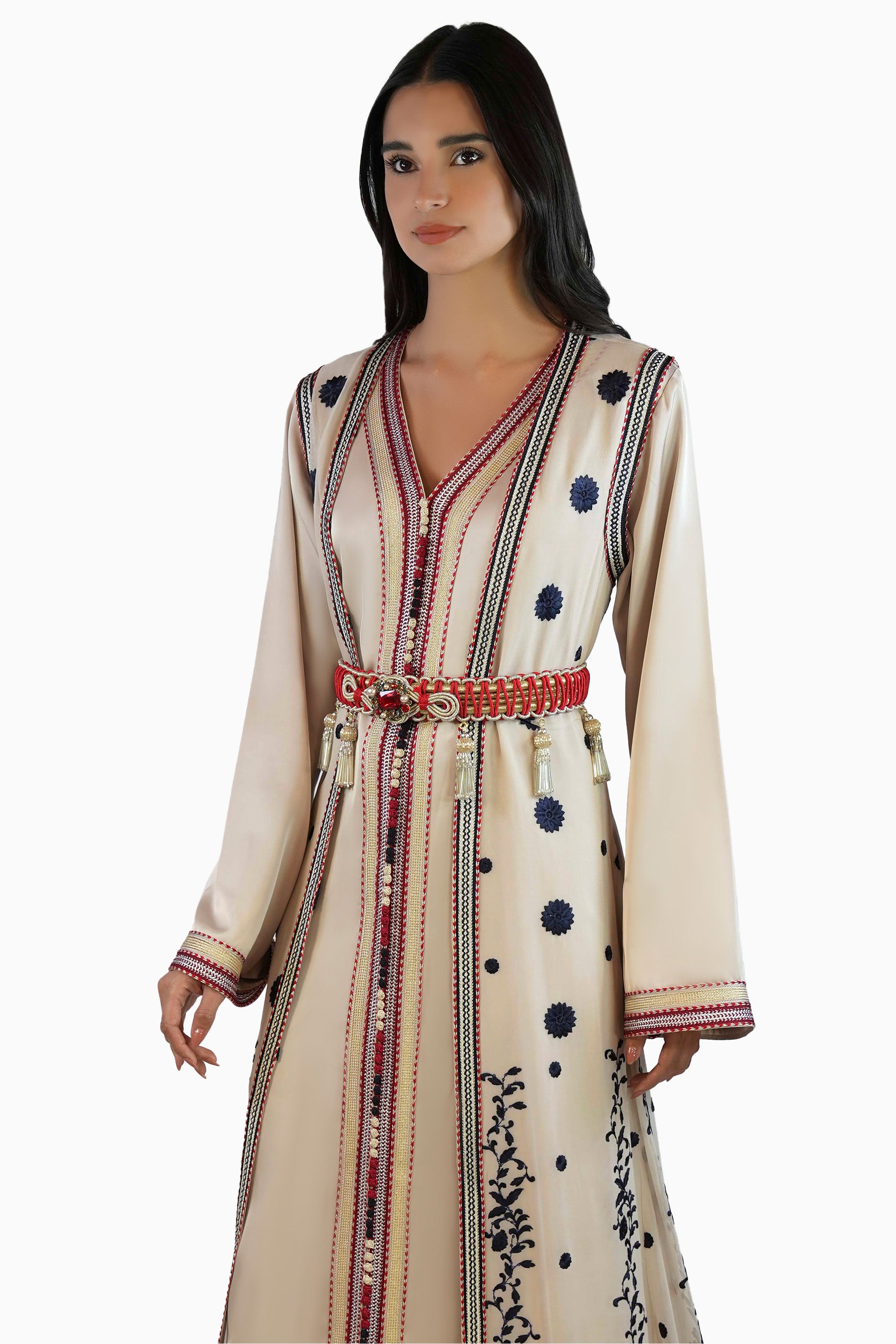 Aseel - Embellished Moroccan Inspired Kaftan Dress Set