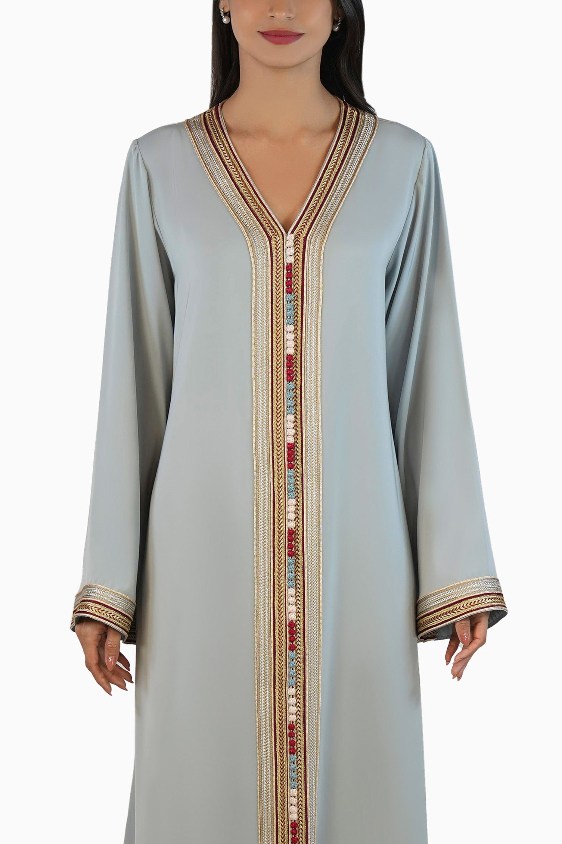 Aziza - Embellished Moroccan Inspired Kaftan Dress Set
