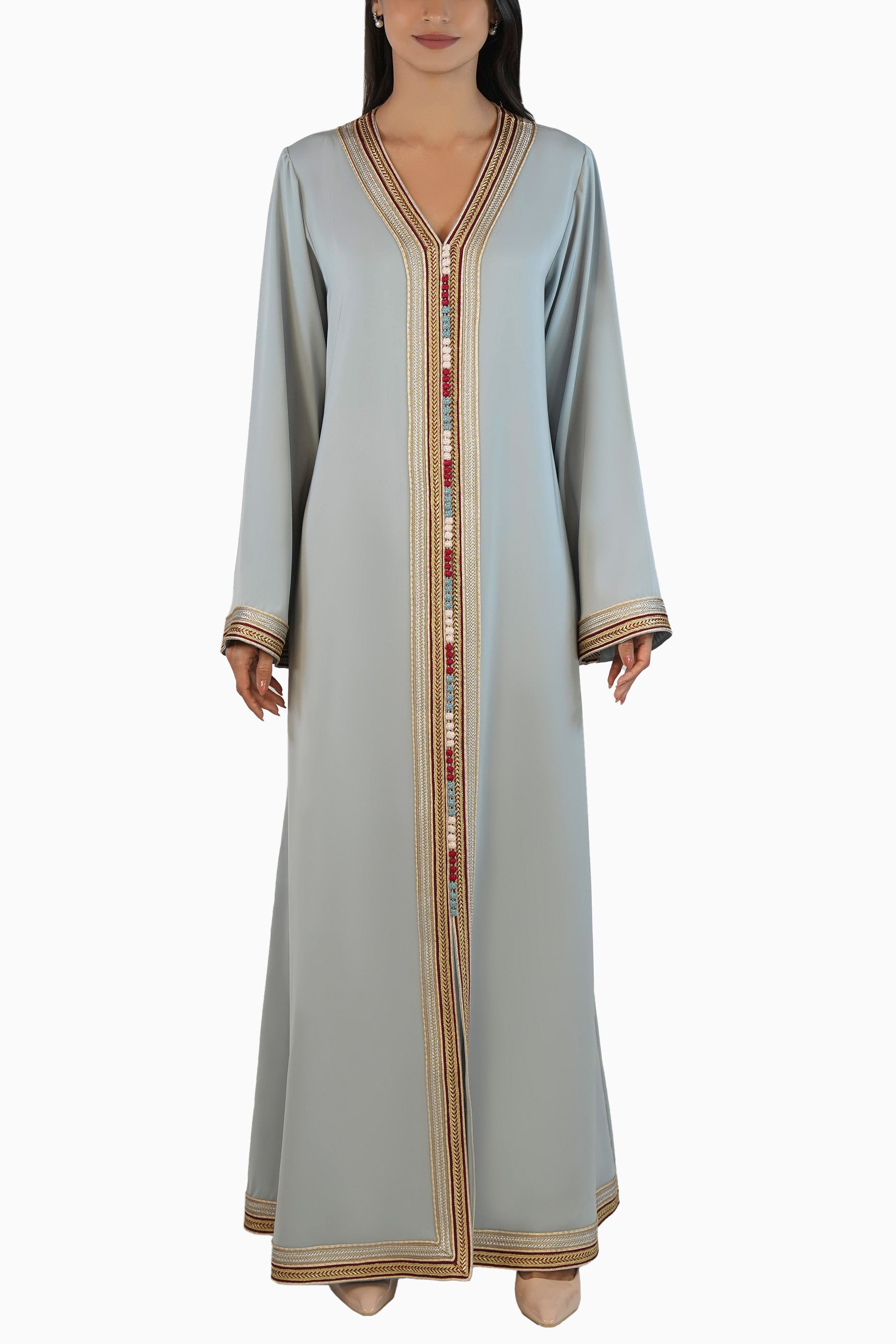 Aziza - Embellished Moroccan Inspired Kaftan Dress Set