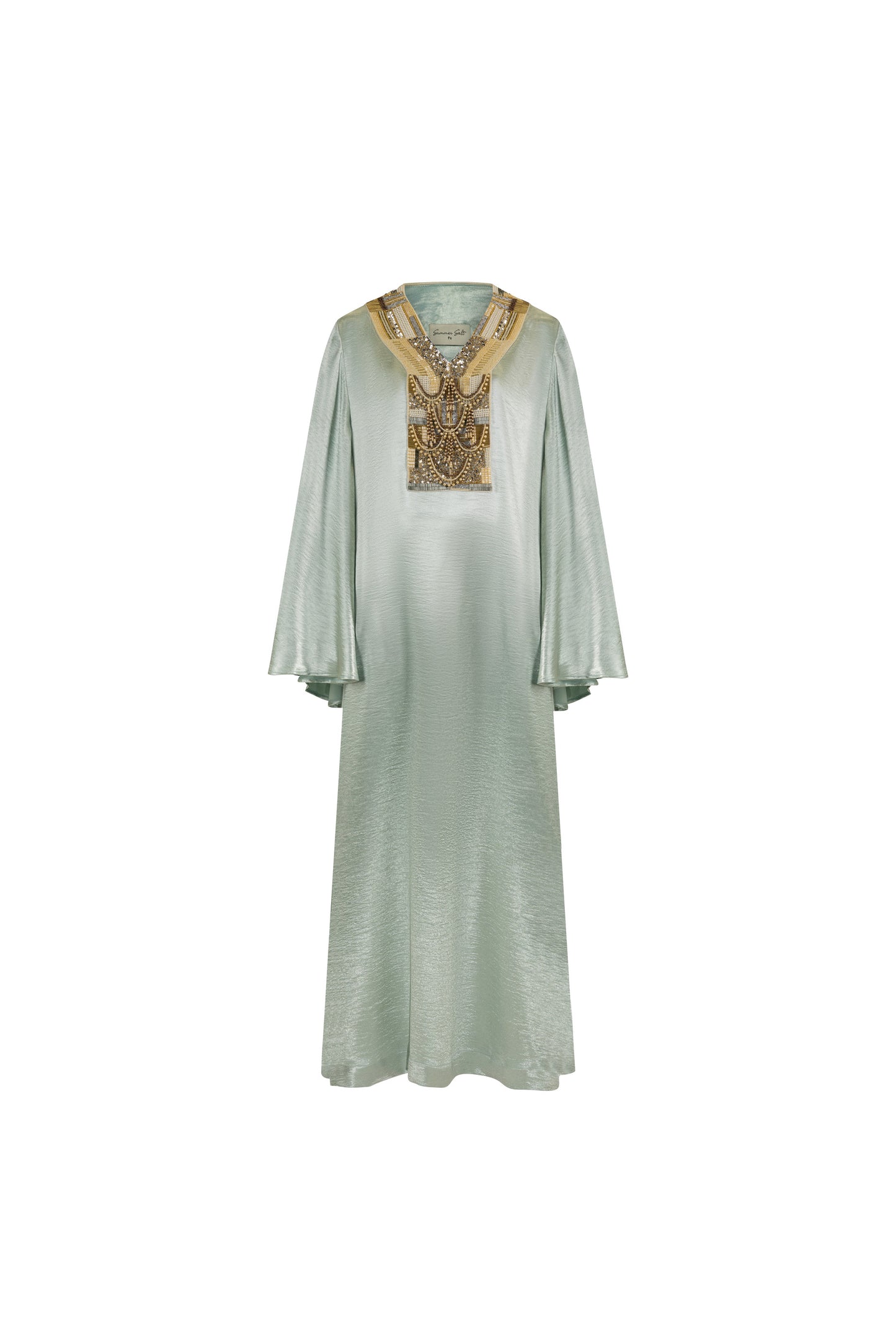 Azolla Sky Dress in Silk Satin