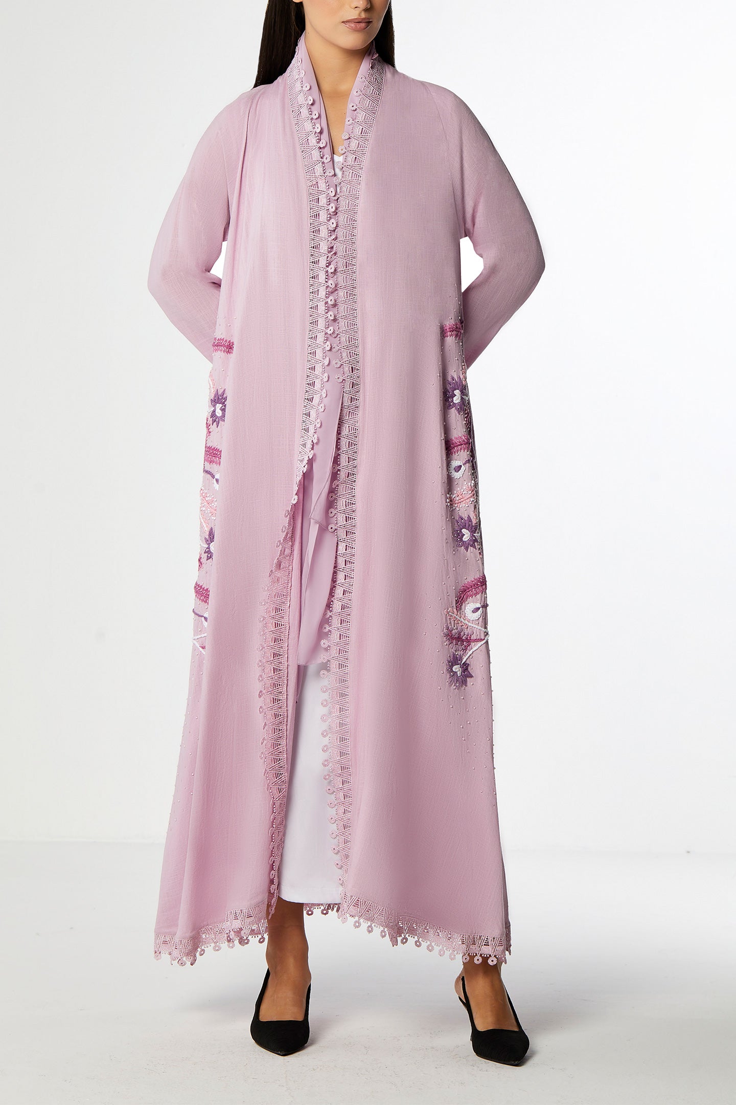 Lilac Abaya in Linen