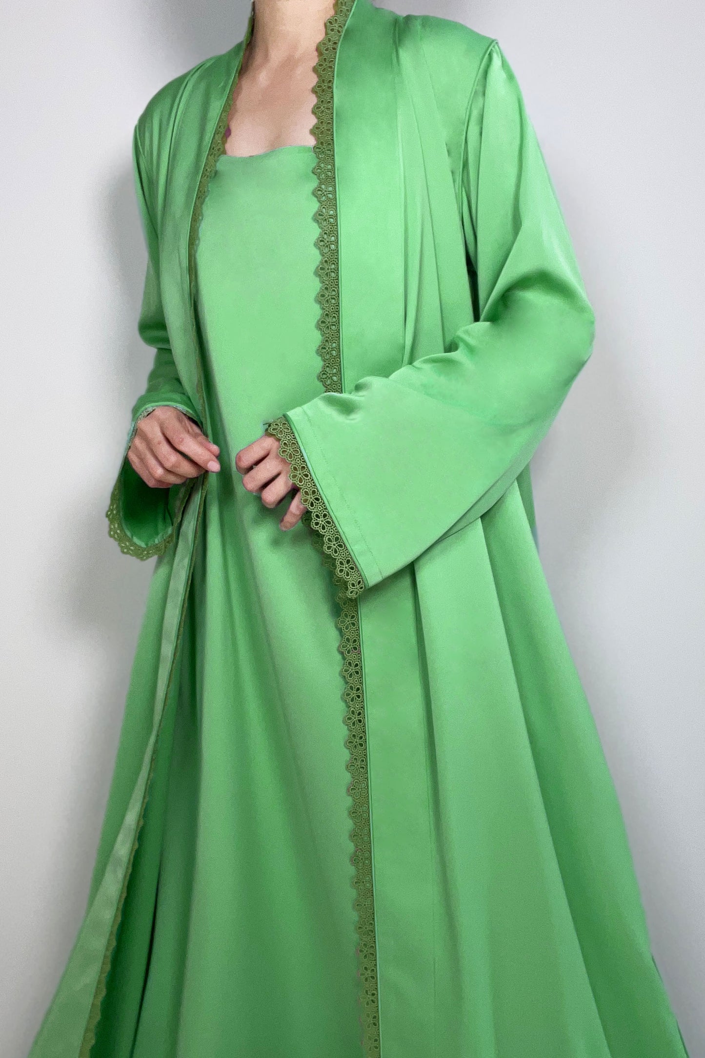 Celeste Abaya Set in Crepe Silk