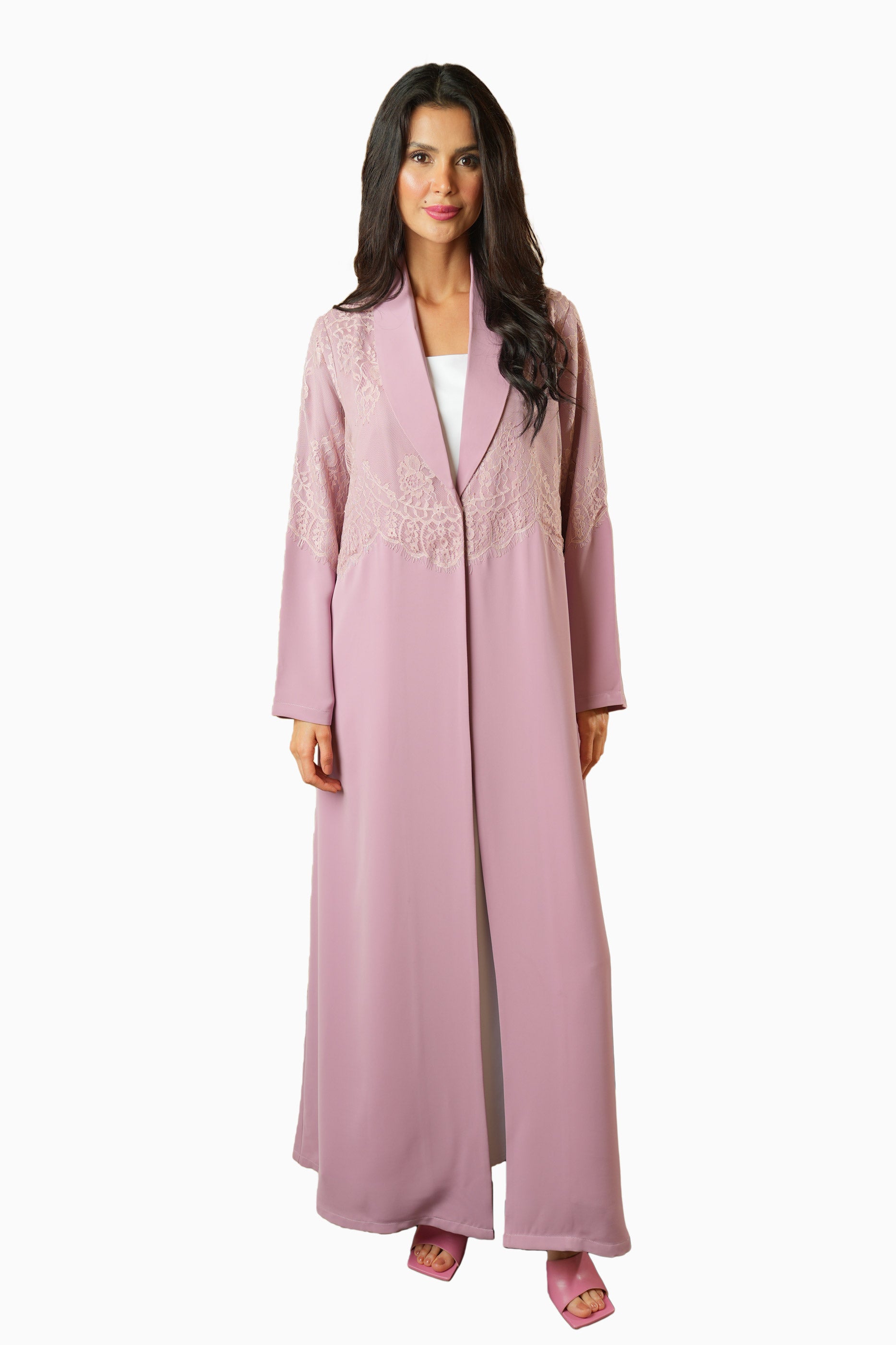 Dana Rose – Soft Crepe French Lace Abaya