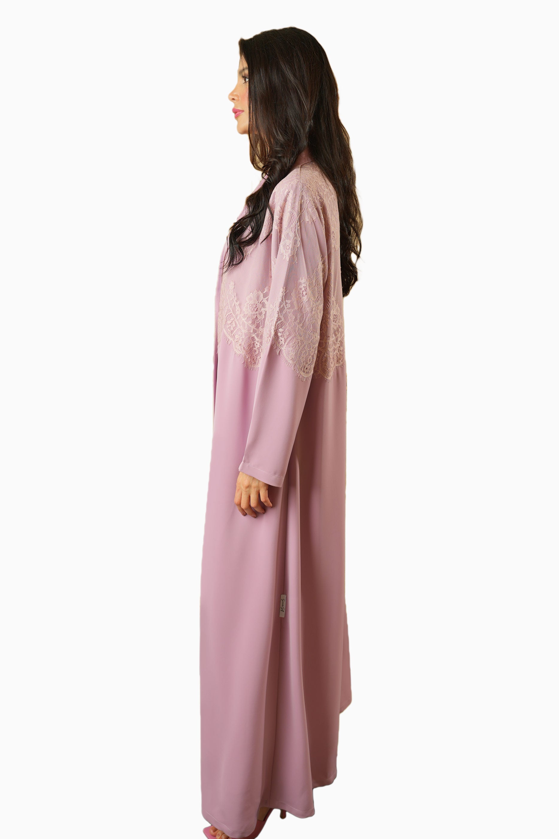 Dana Rose – Soft Crepe French Lace Abaya