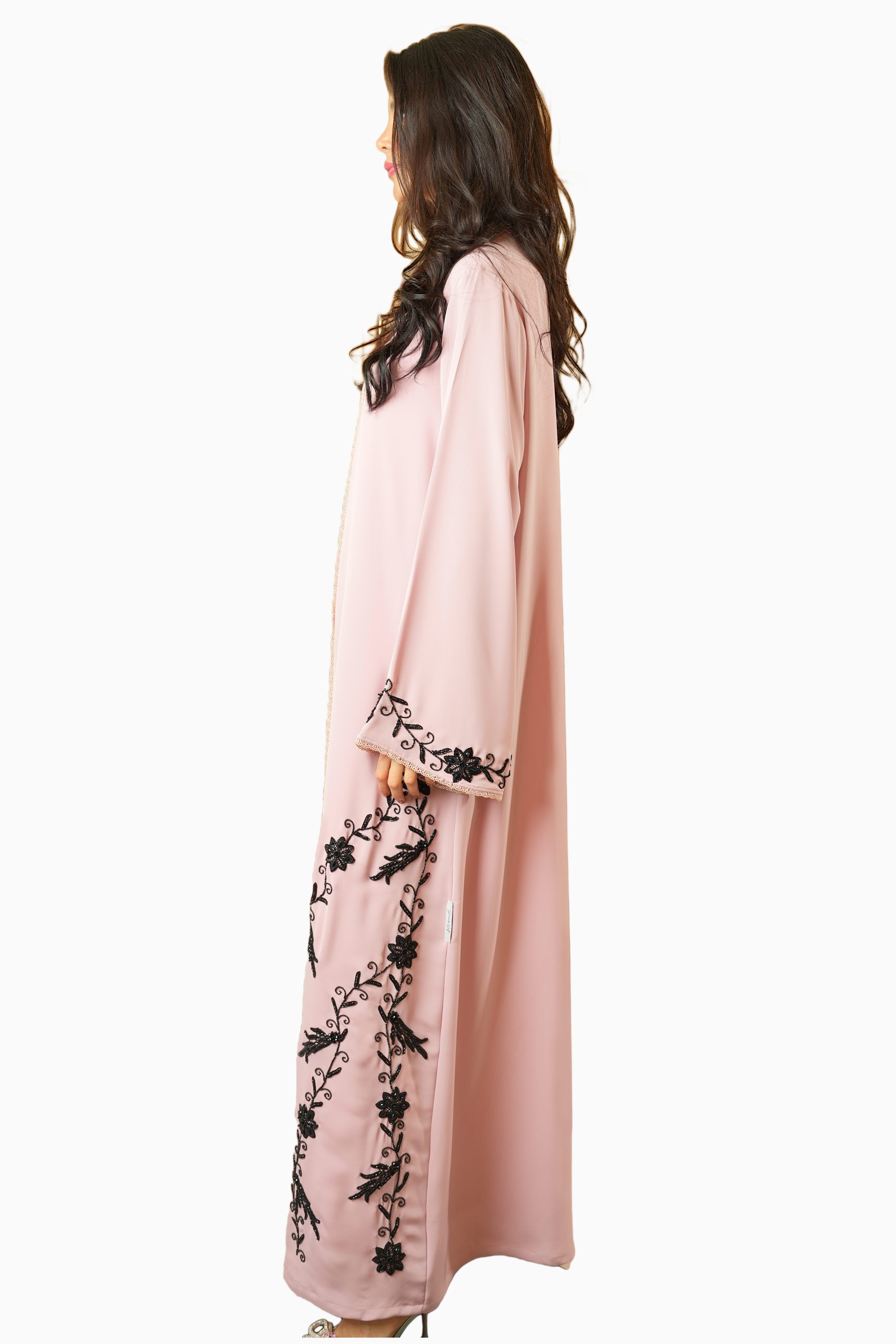 Dalia Rose – Soft Crepe Embroidered Abaya