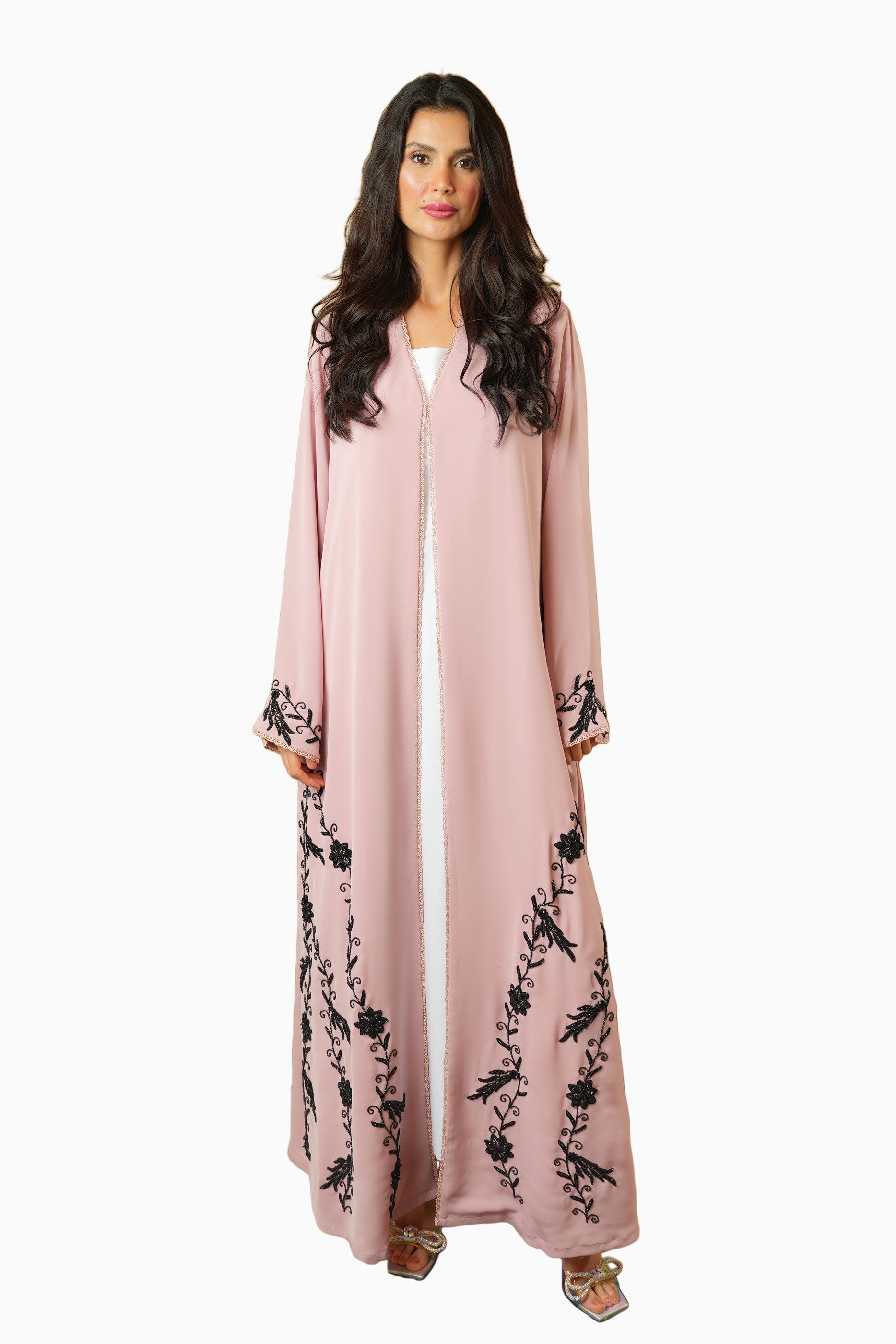 Dalia Rose – Soft Crepe Embroidered Abaya