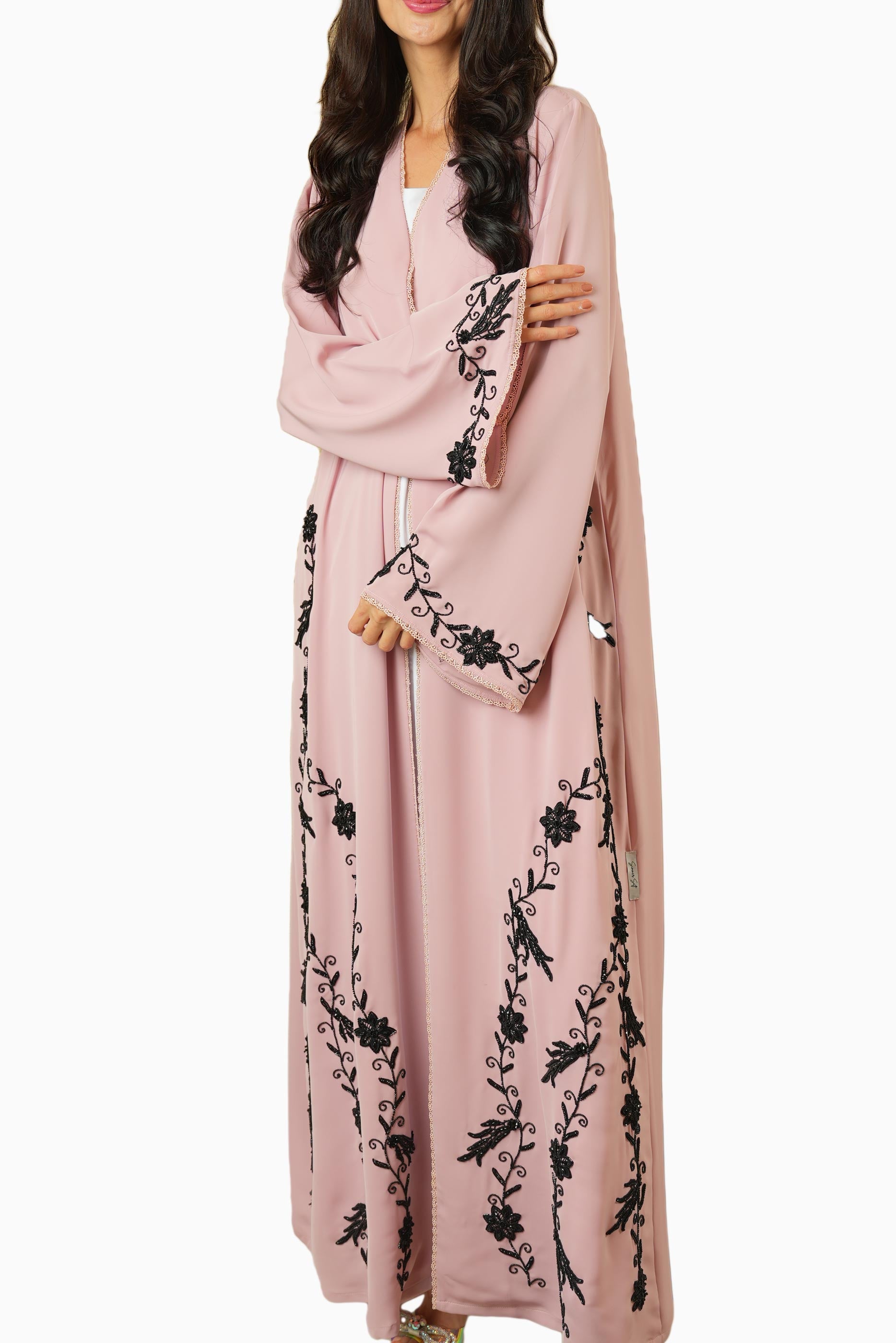 Dalia Rose – Soft Crepe Embroidered Abaya