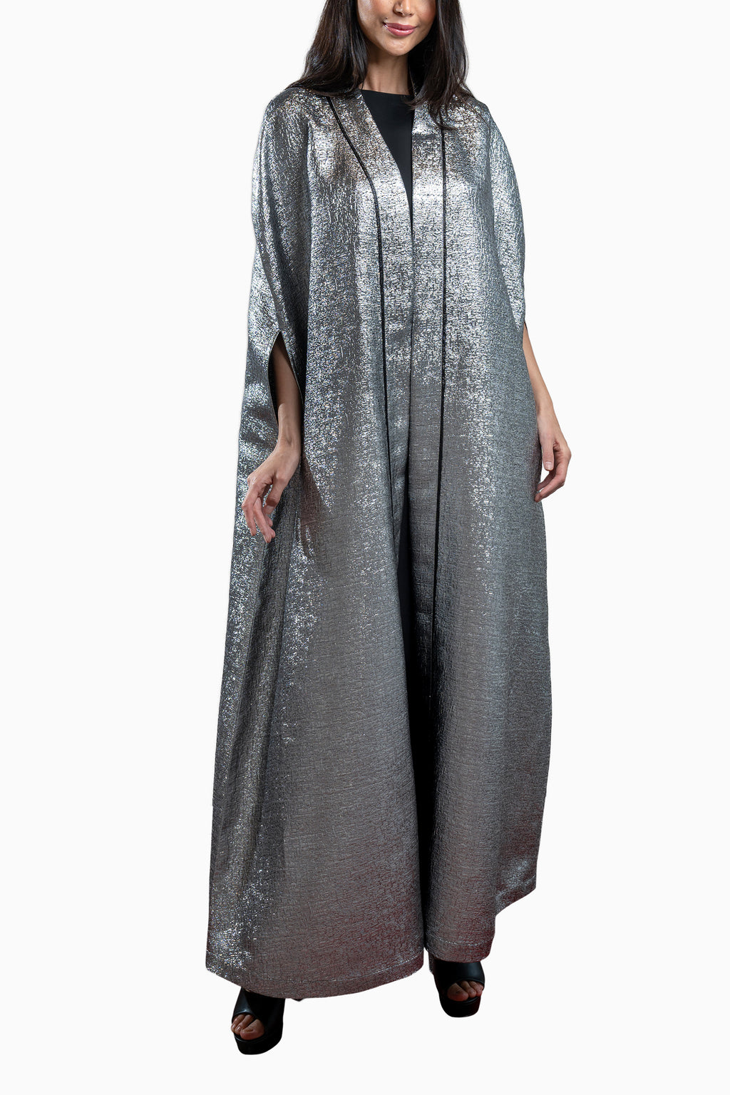 Durrah Silver Abaya Set