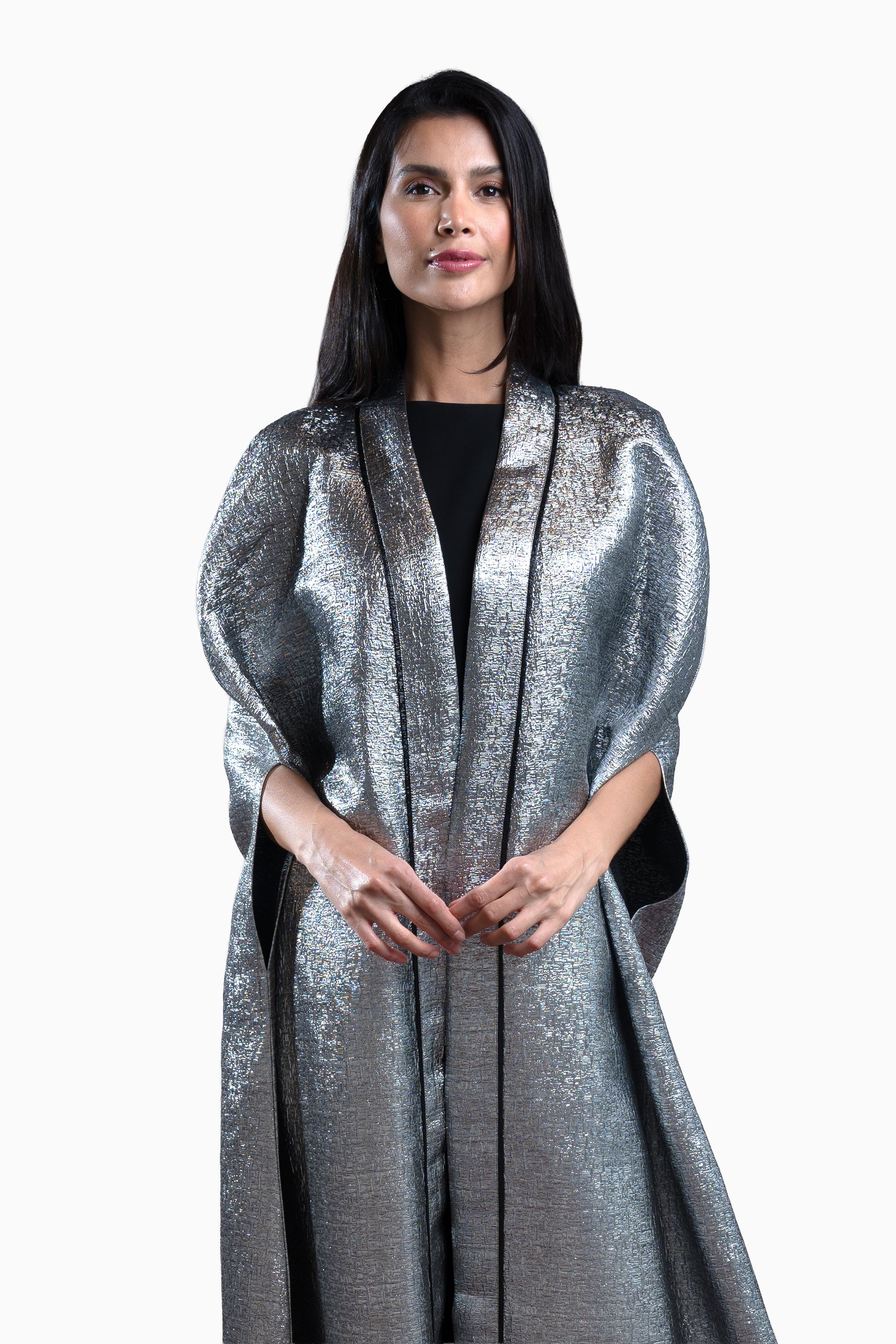 Durrah Silver Abaya Set
