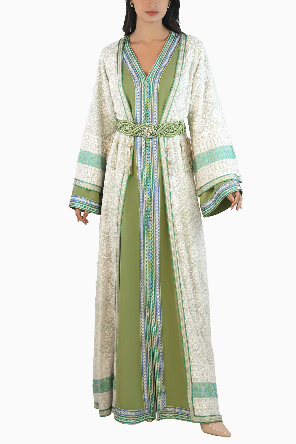 Ikram - Embellished Moroccan Inspired Kaftan Dress Set