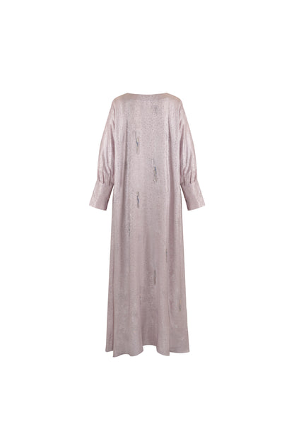 Liatris Plum Dress in Glittered Silk