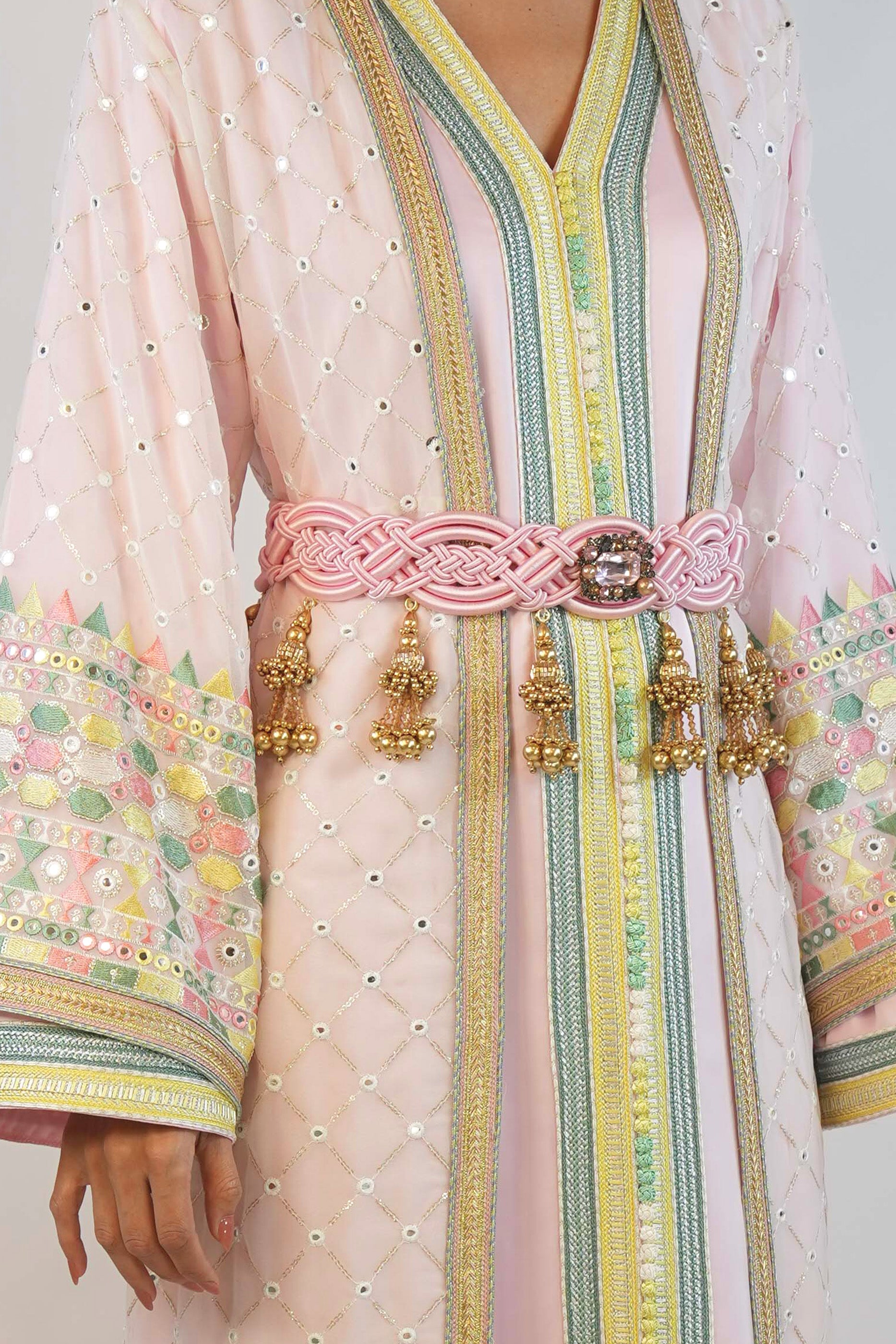 Nahla - Embellished Moroccan Inspired Kaftan Dress Set