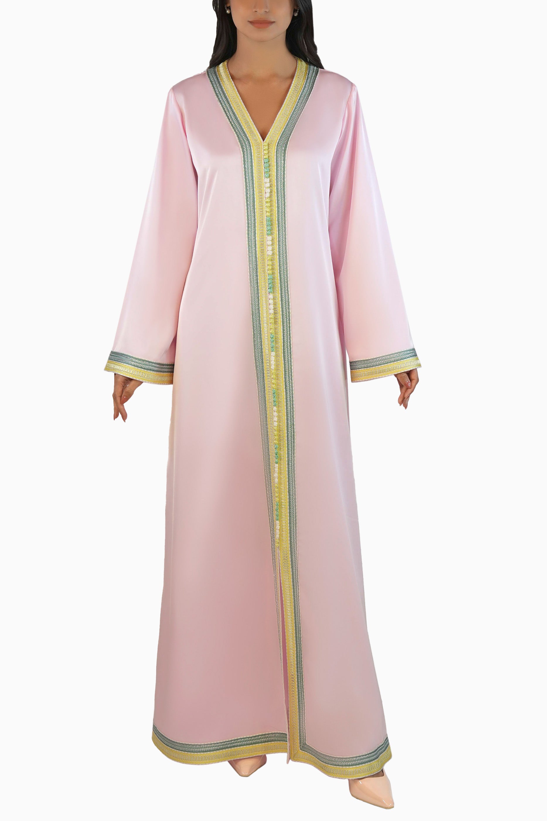 Nahla - Embellished Moroccan Inspired Kaftan Dress Set