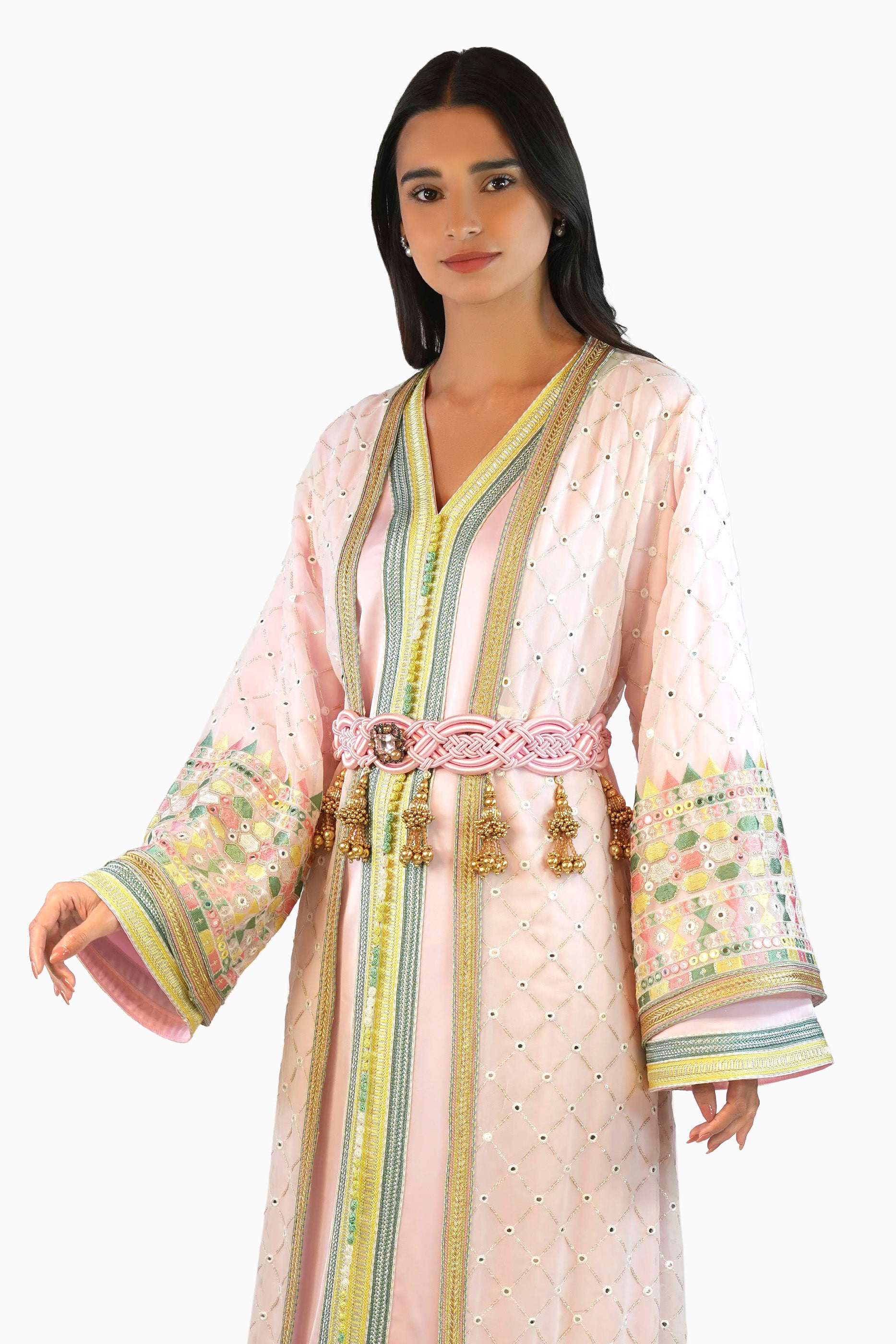 Nahla - Embellished Moroccan Inspired Kaftan Dress Set