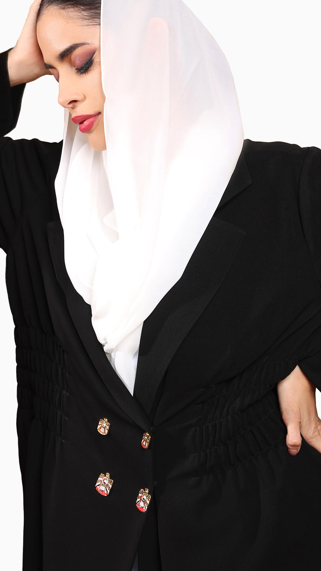 UAE National Day Abaya with three colors Shella