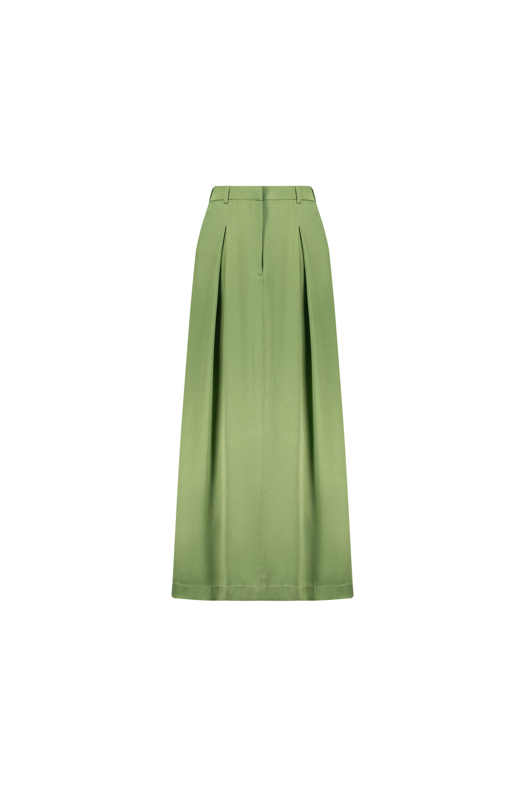 Pion Olive Skirt in Silk