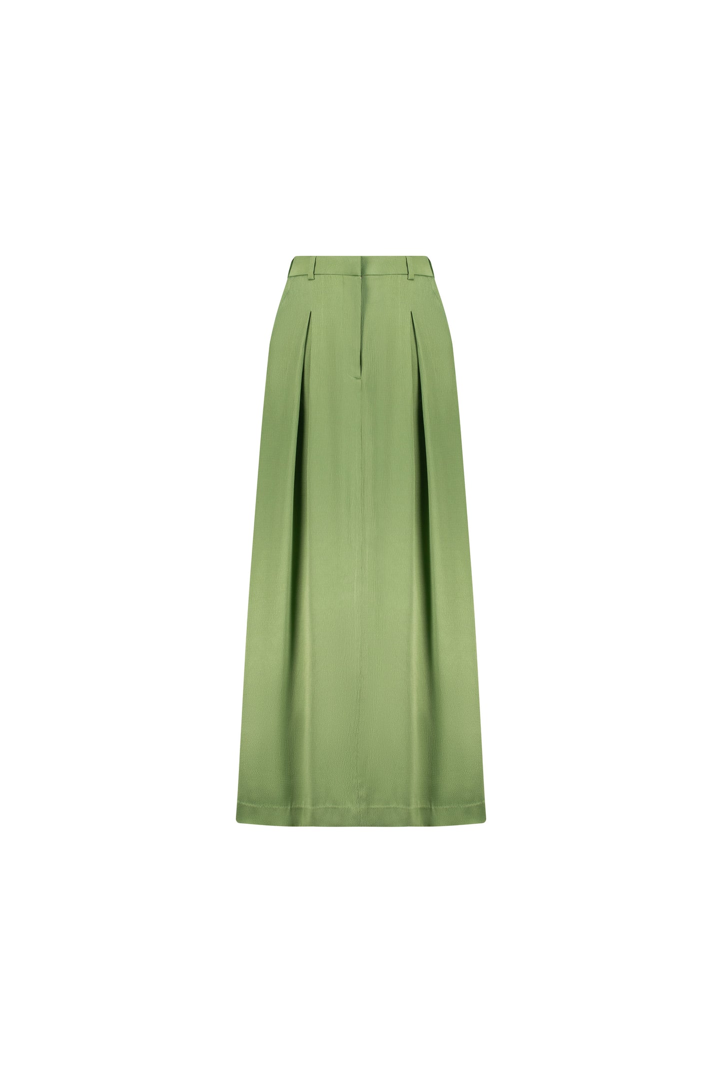 Pion Olive Skirt in Silk