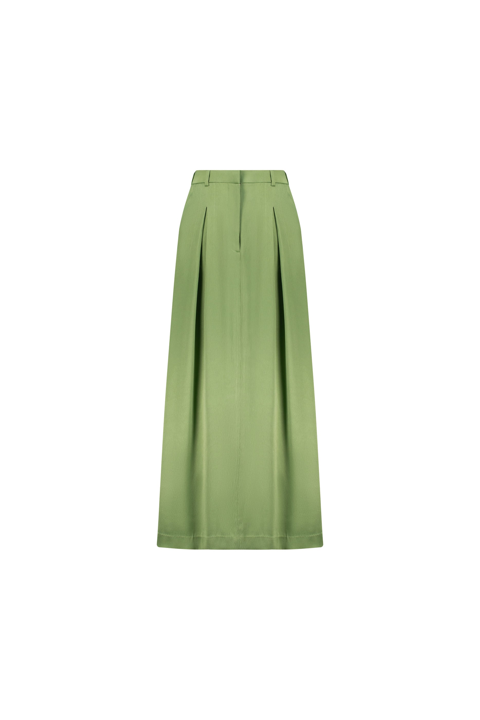 Pion Olive Skirt in Silk