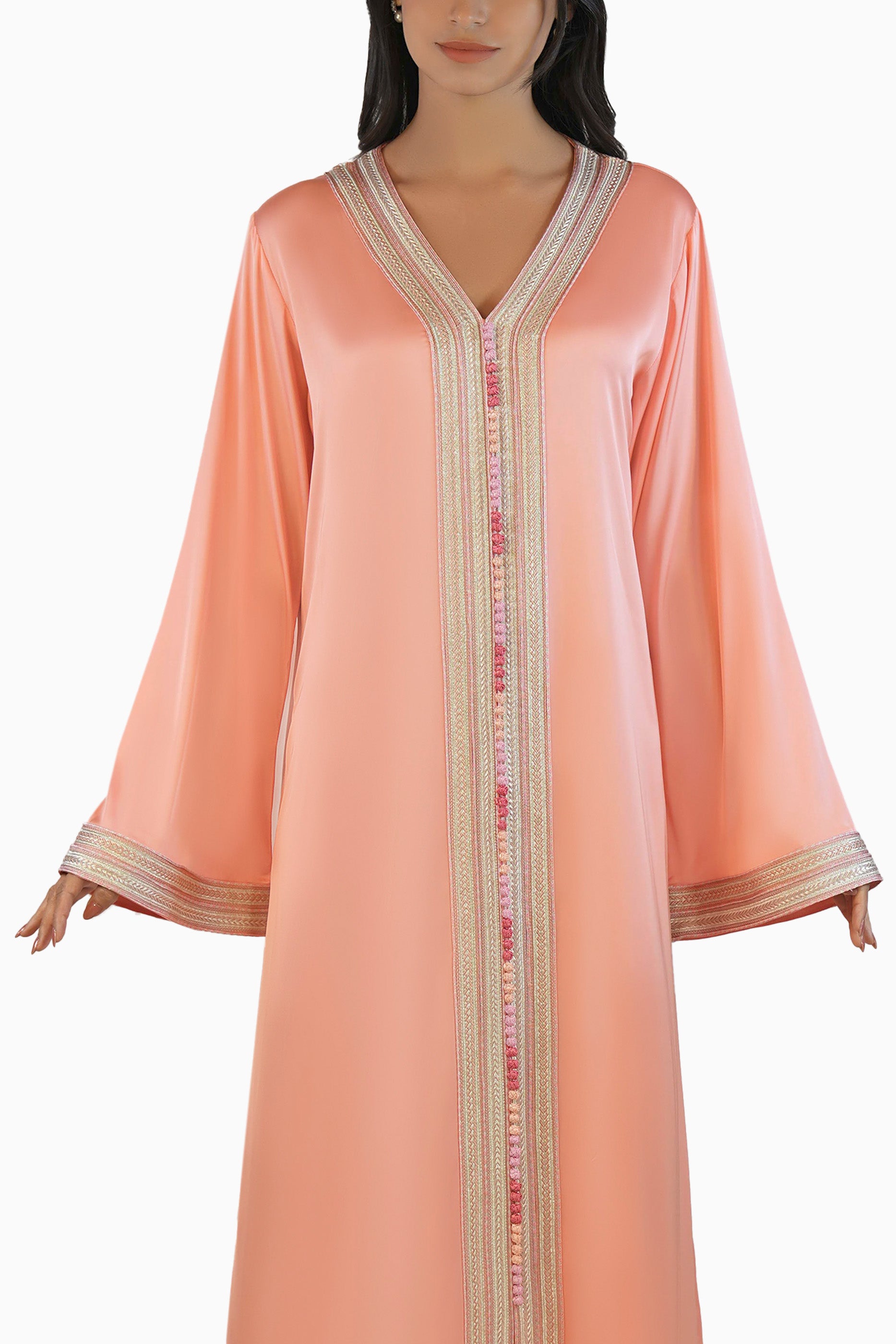 Ritaj Blush - Embellished Moroccan Inspired Kaftan Dress Set