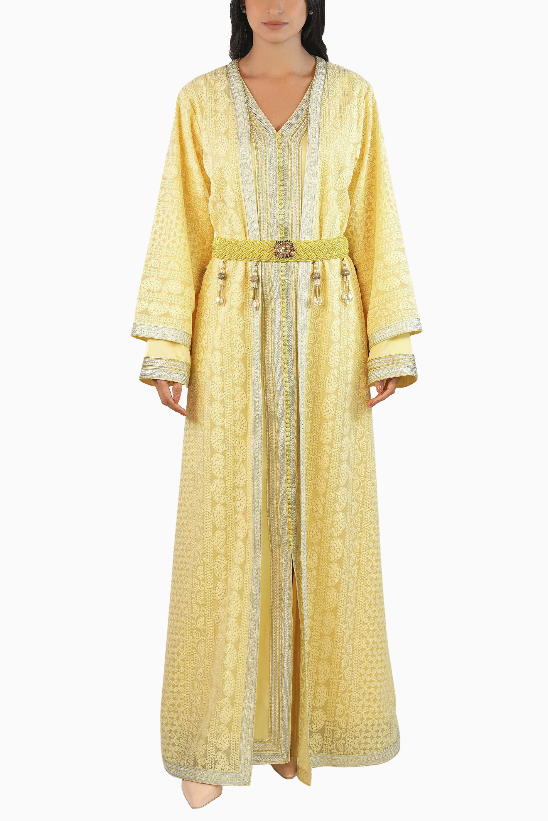 Ritaj Maize - Embellished Moroccan Inspired Kaftan Dress Set