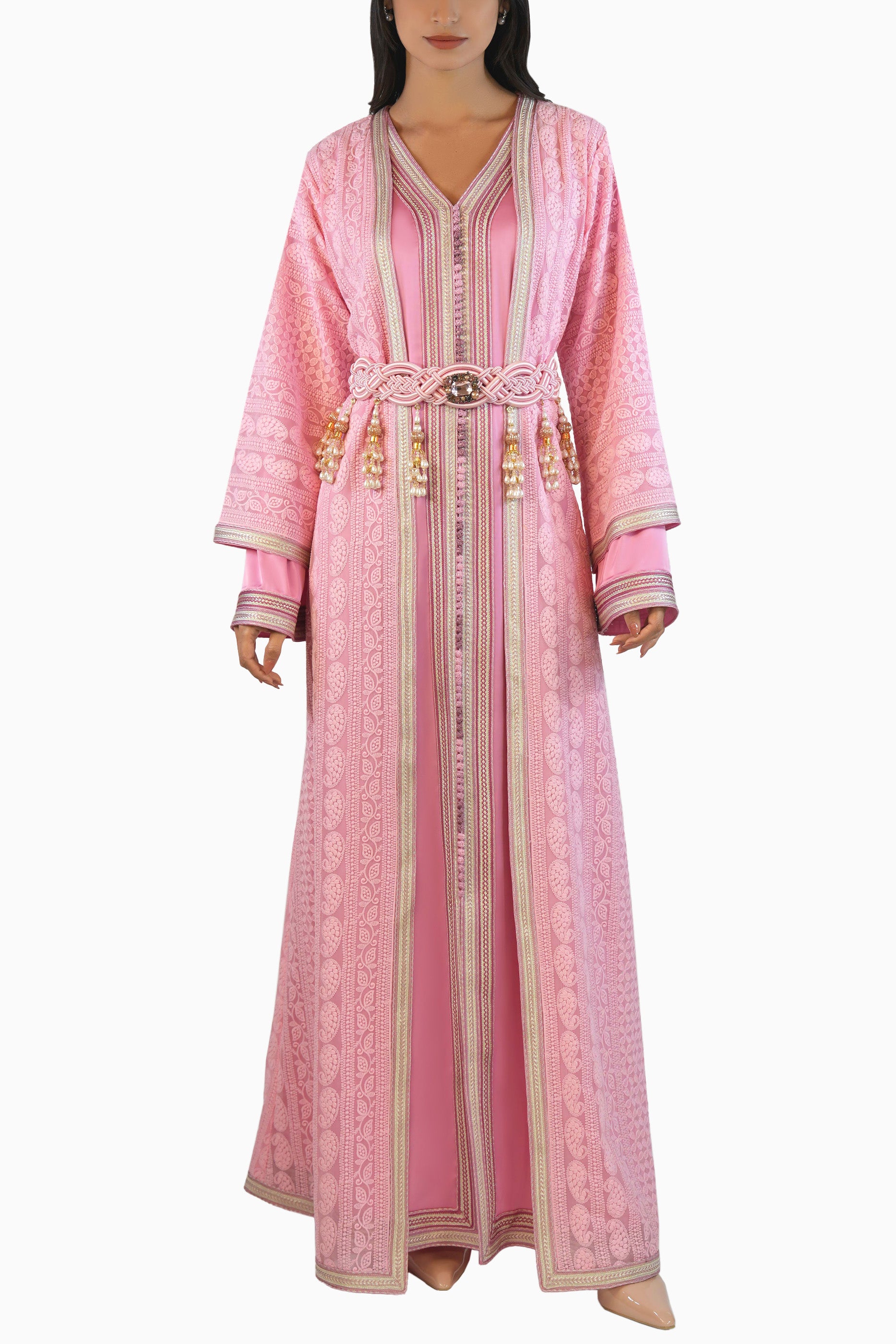Ritaj Peony - Embellished Moroccan Inspired Kaftan Dress Set