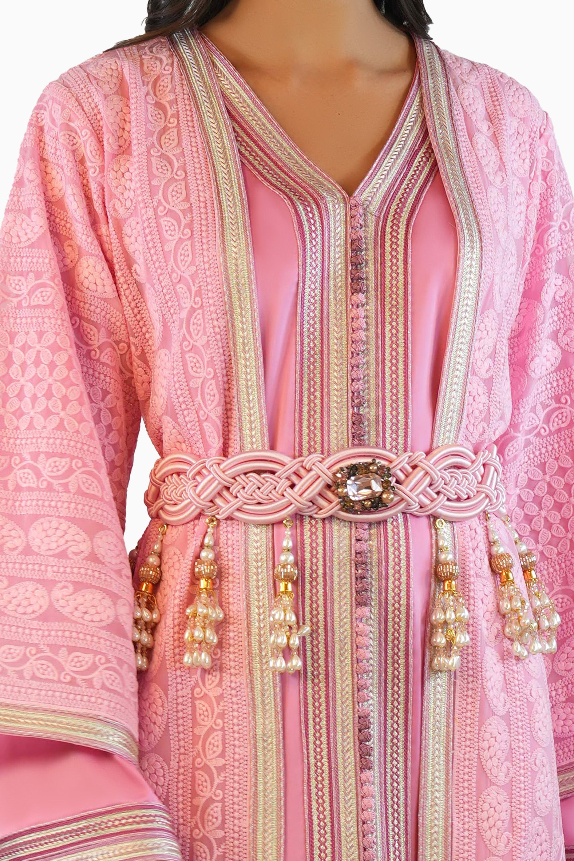 Ritaj Peony - Embellished Moroccan Inspired Kaftan Dress Set