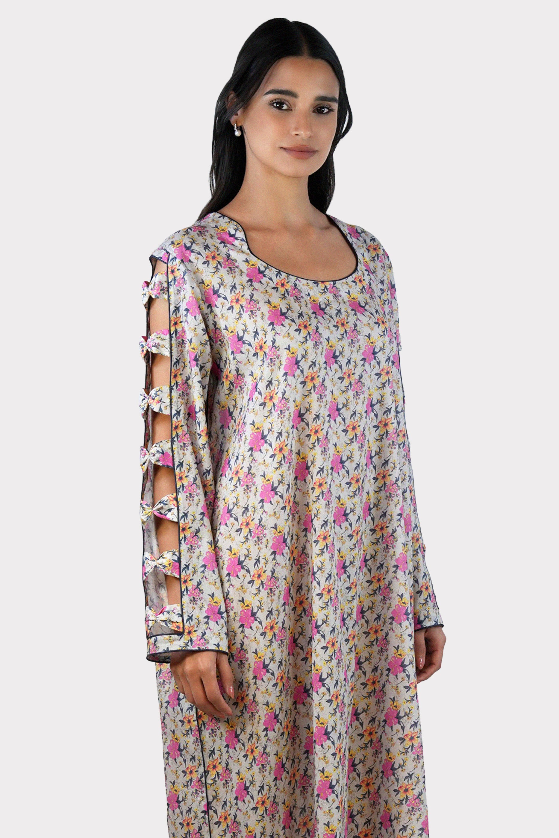 Tonetale - Printed Floral Kaftan Dress