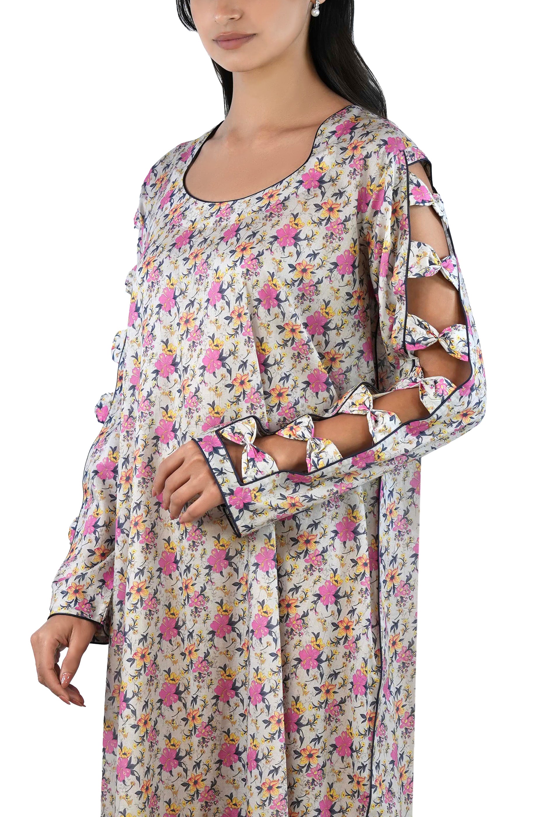 Tonetale - Printed Floral Kaftan Dress