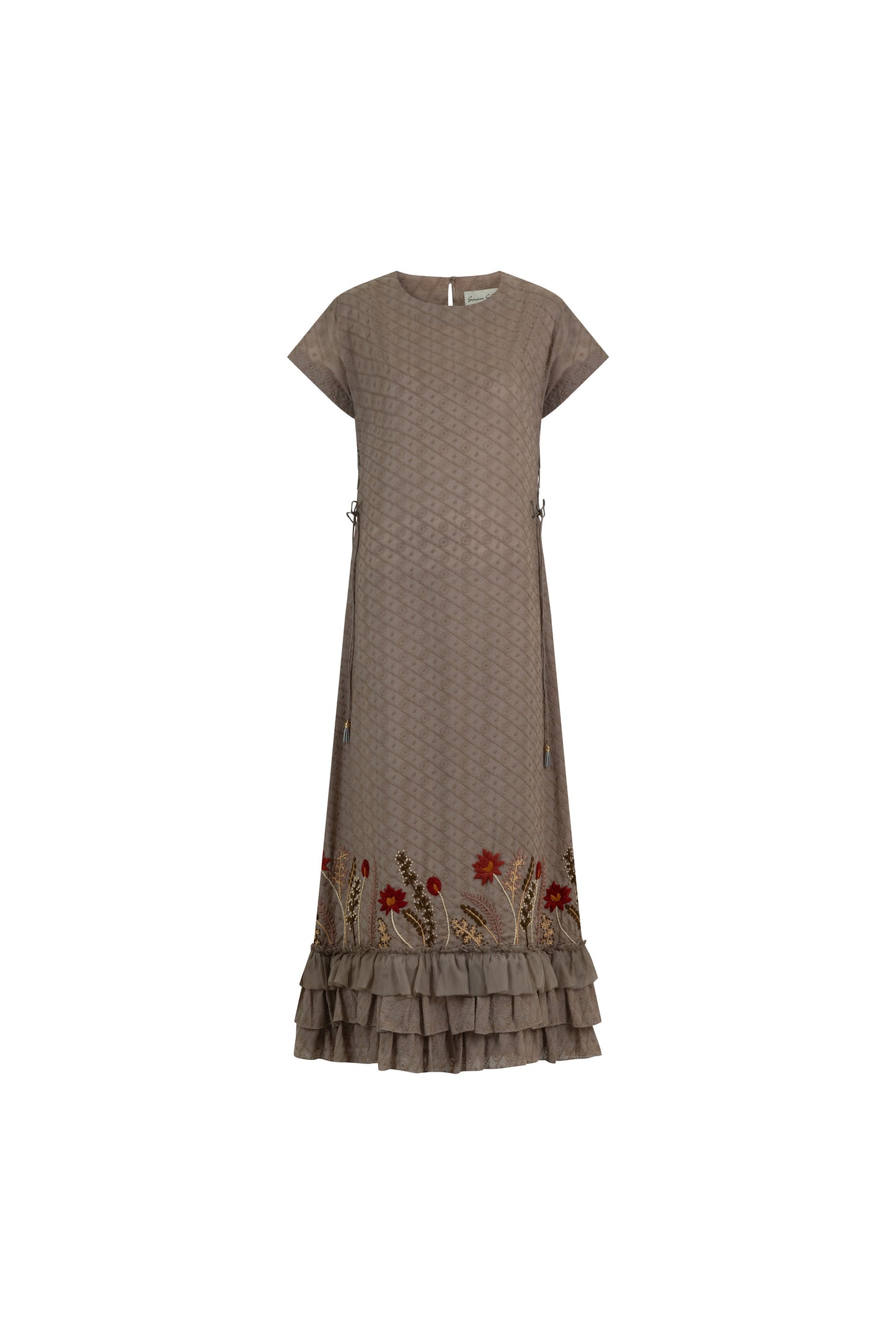 Zinnea Sand Dress in Soft Broderie Anglaise