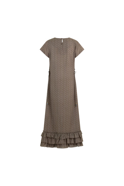 Zinnea Sand Dress in Soft Broderie Anglaise