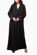 Aya Wave - Crepe Fabric with Sleeve Waves Embroidery Abaya