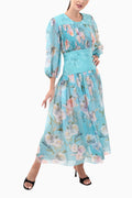Calla Aqua - Floral Print Dress