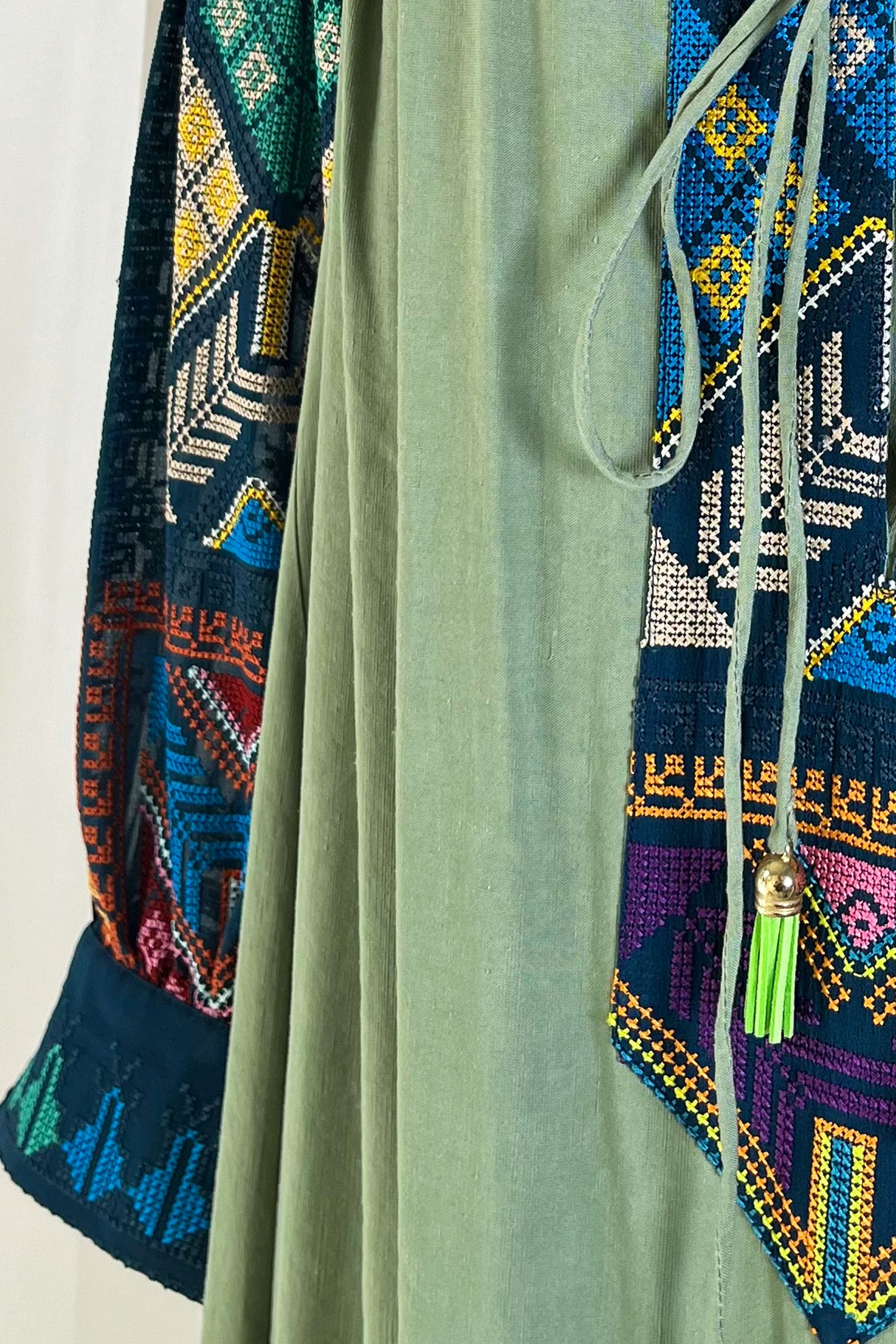 Calypso Mint Midi Dress in Linen